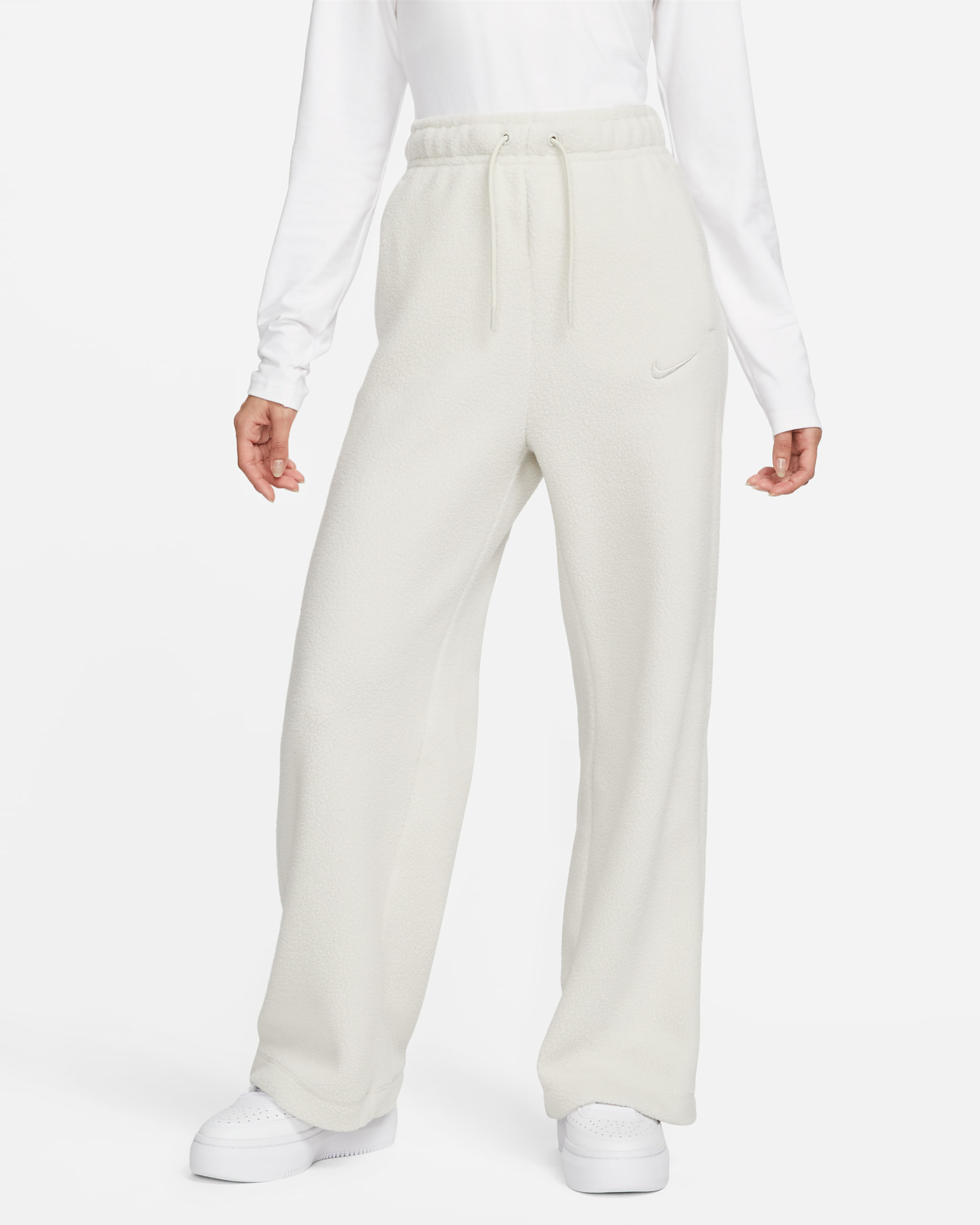 Nike Sportswear Plush Women's Pants - Light Bone/Light Iron Ore