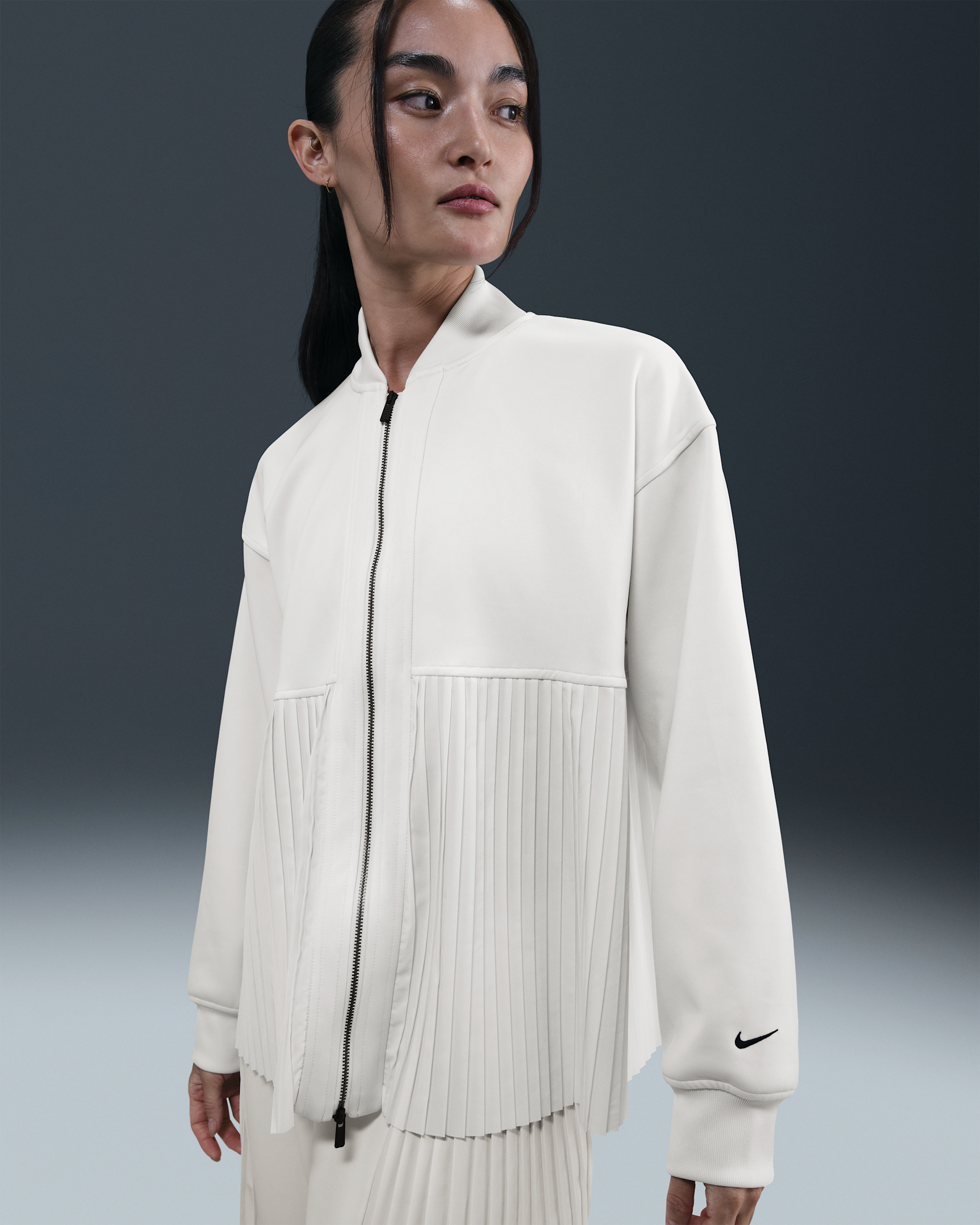 Nike Sportswear Women's Pleated Jacket - Sail/Black