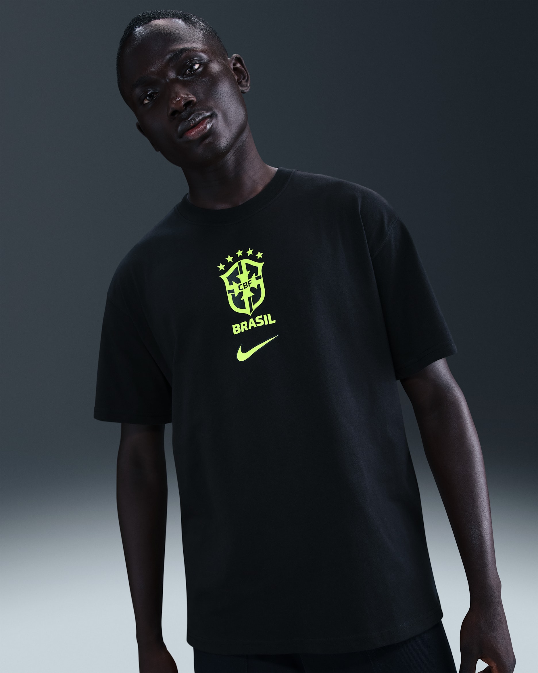 Brazil Premium Goalkeeper Men's Nike Soccer T-Shirt - Black