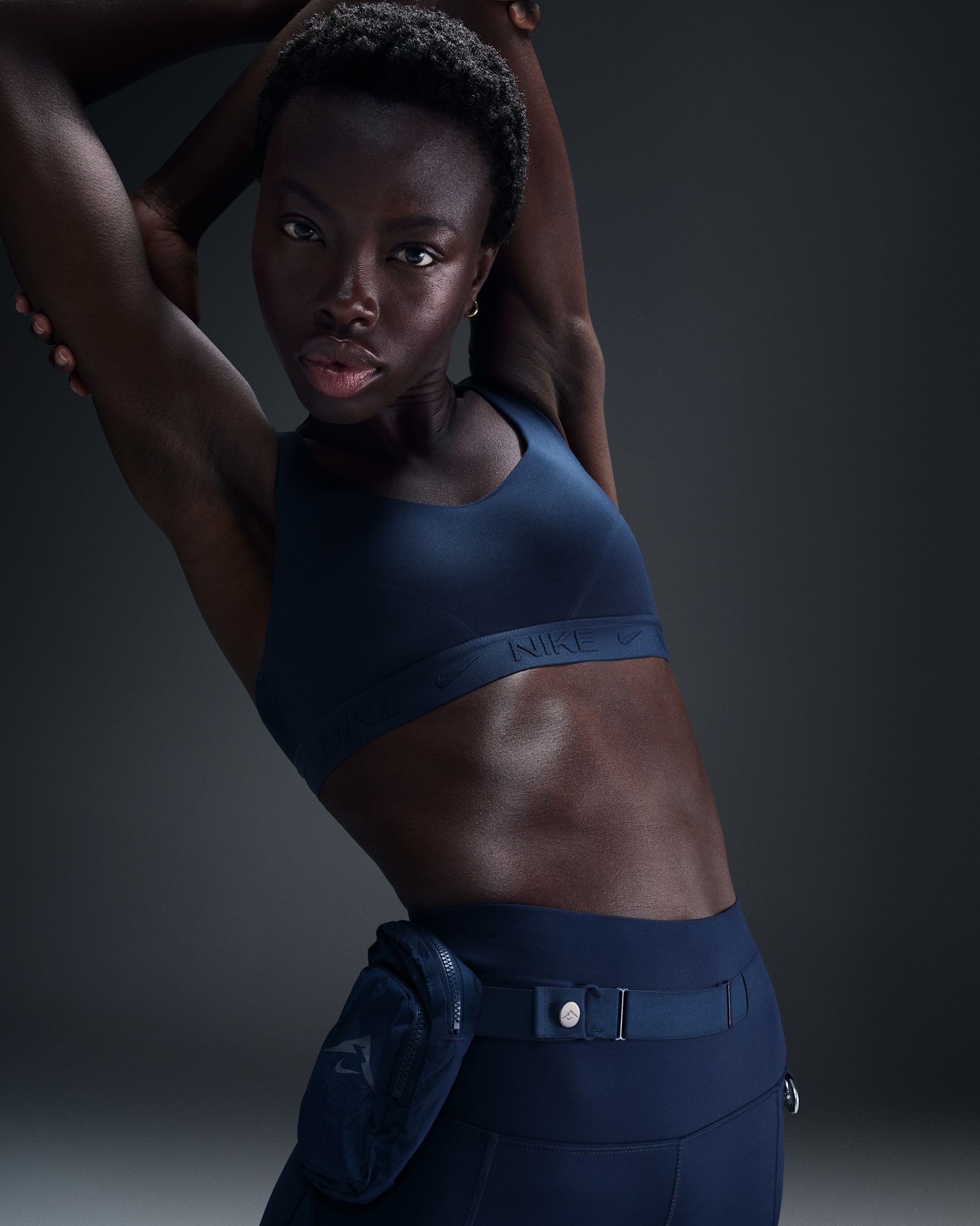 Nike Indy High Support Women's Padded Adjustable Sports Bra - Armory Navy/Armory Navy