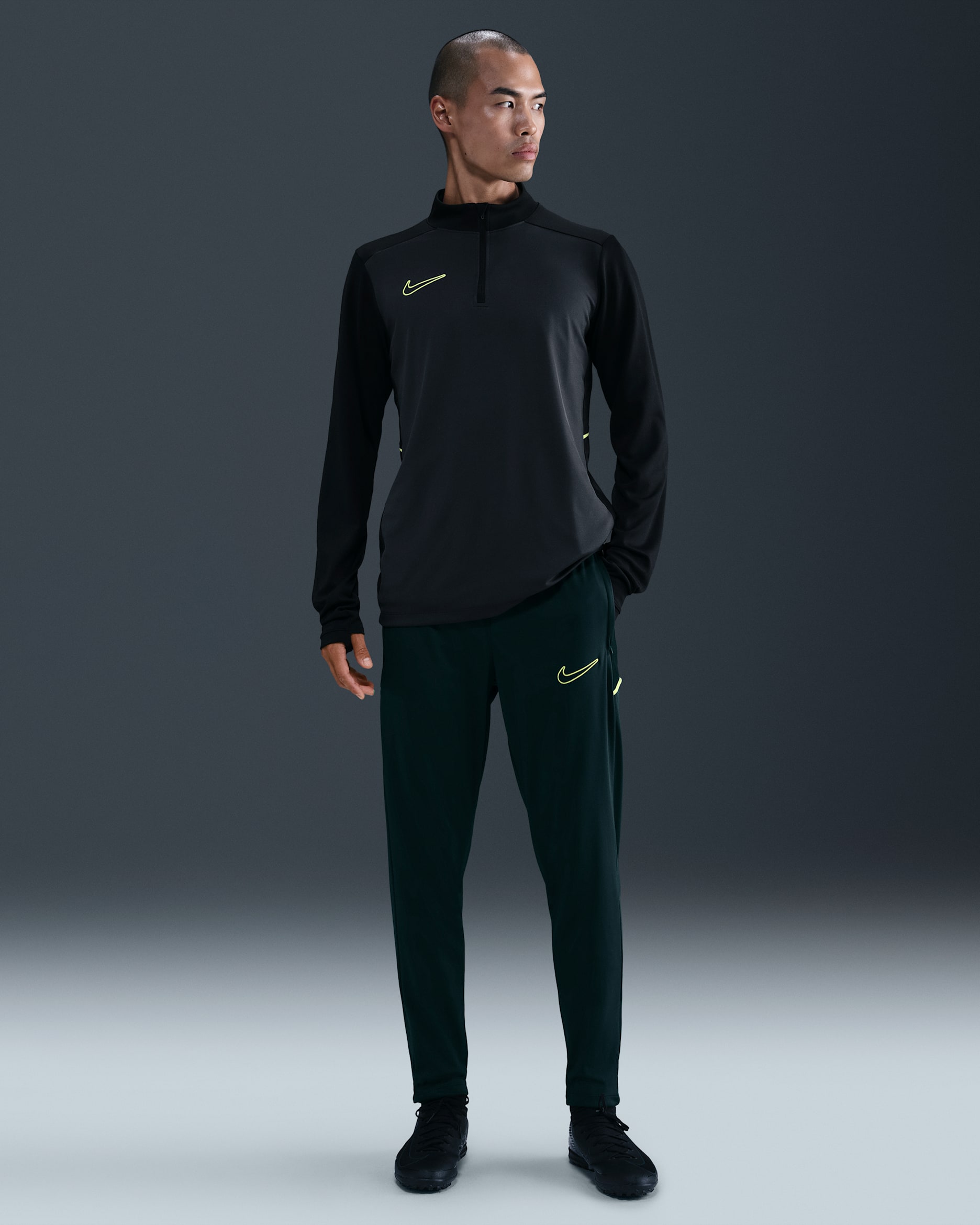 Nike Academy Men's Dri-FIT Soccer Pants - Seaweed/Black/Limelight