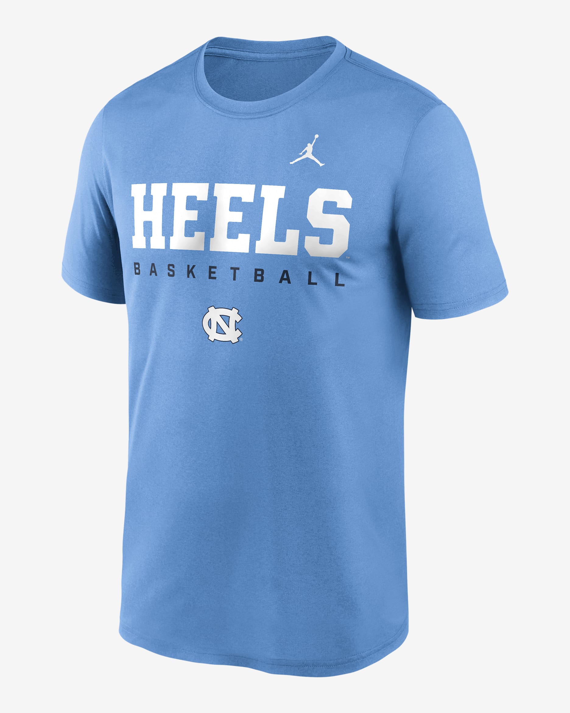 North Carolina Courtside Basketball Legend Men's Jordan Brand Dri-FIT College T-Shirt - Light Blue