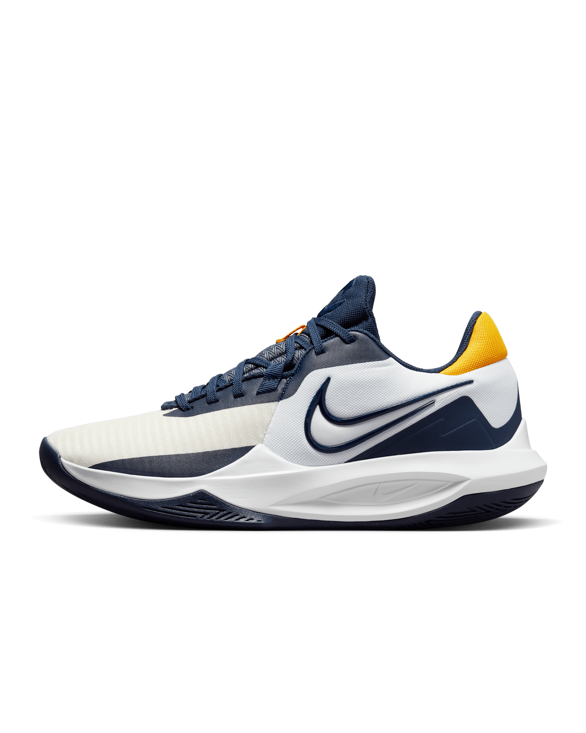Nike Precision 6 籃球鞋 - 白色/University Gold/Midnight Navy