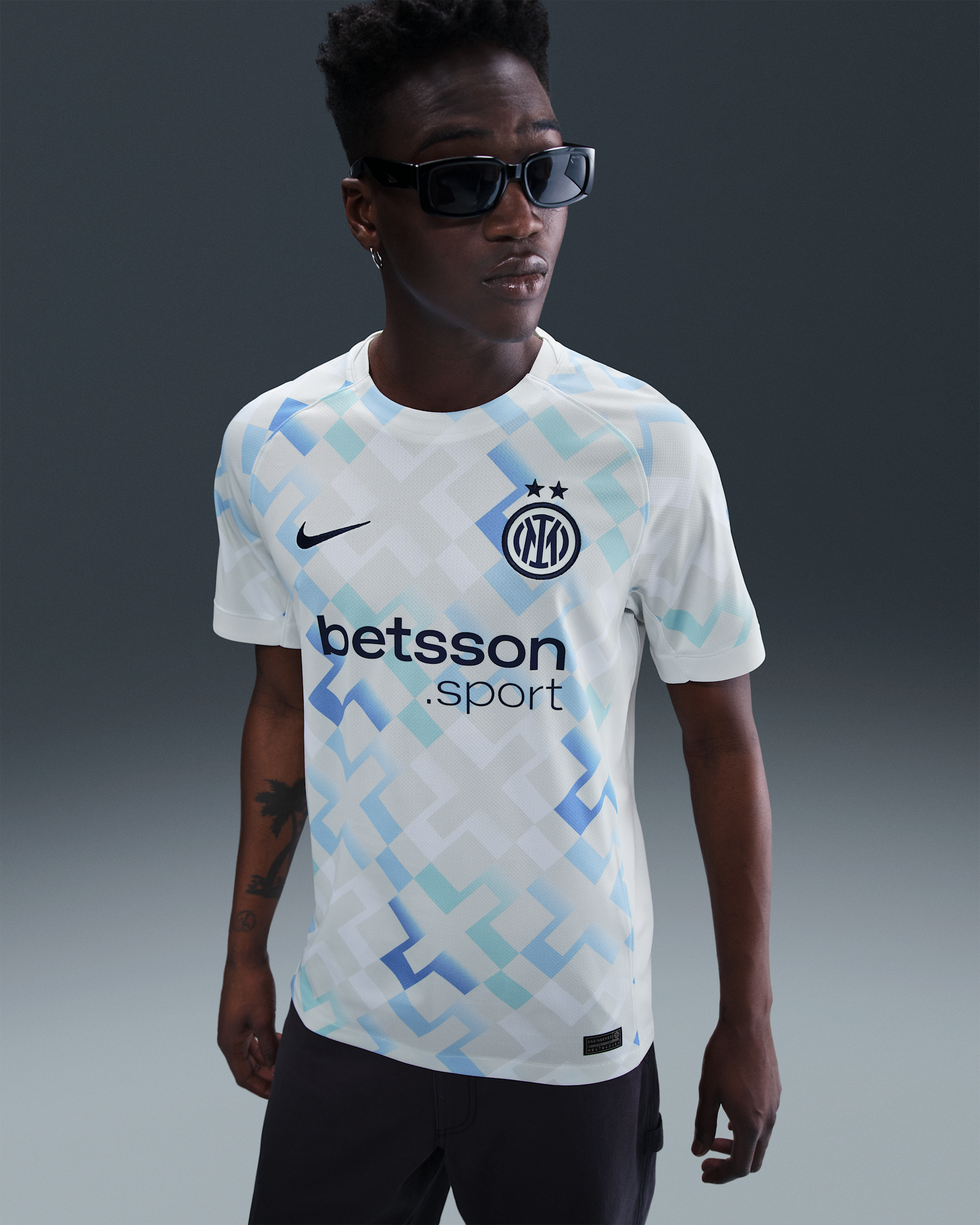 Inter de Milán visitante 2025/26 Stadium Jersey de fútbol Nike Dri-FIT Replica para hombre - Agua fantasma/Blanco/Azul vacío