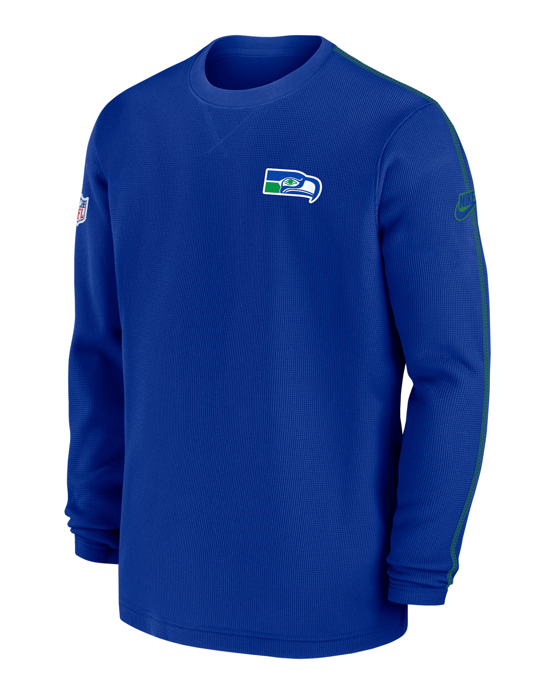 Seattle Seahawks Logo Coach Men’s Nike NFL Long-Sleeve Top - Royal