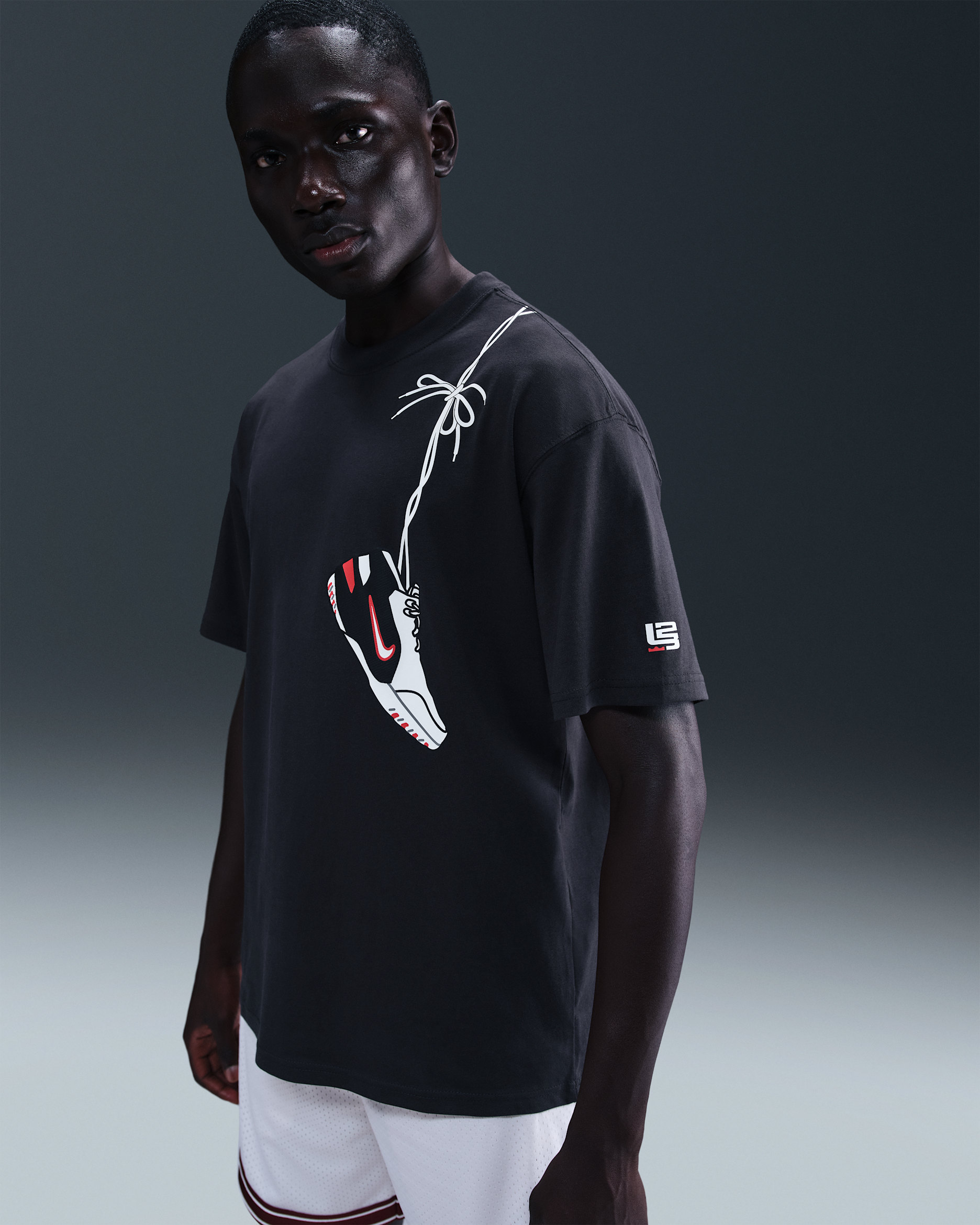 LeBron 'Grand Opening' Men's Basketball T-shirt - Off-Noir