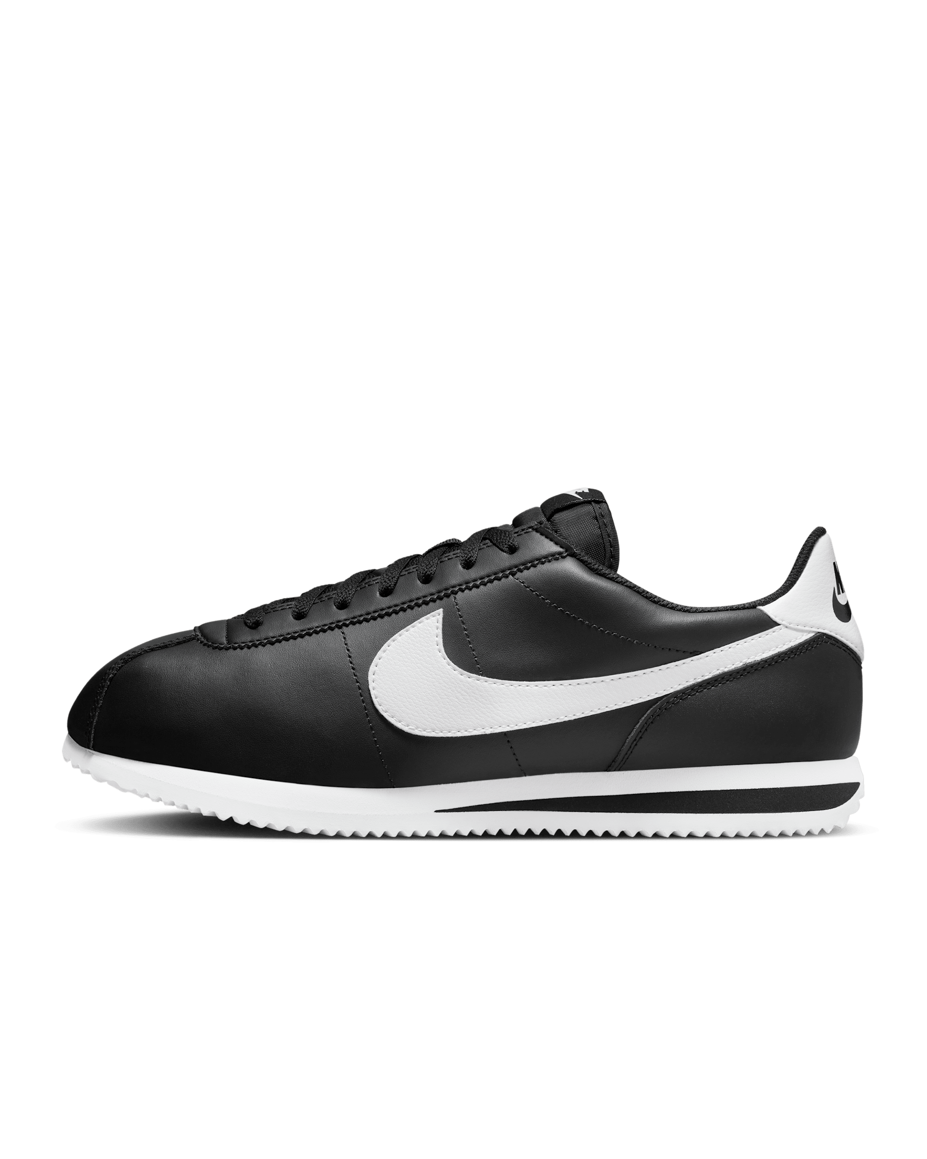 Nike Cortez Leather Men's Shoes - Black/White