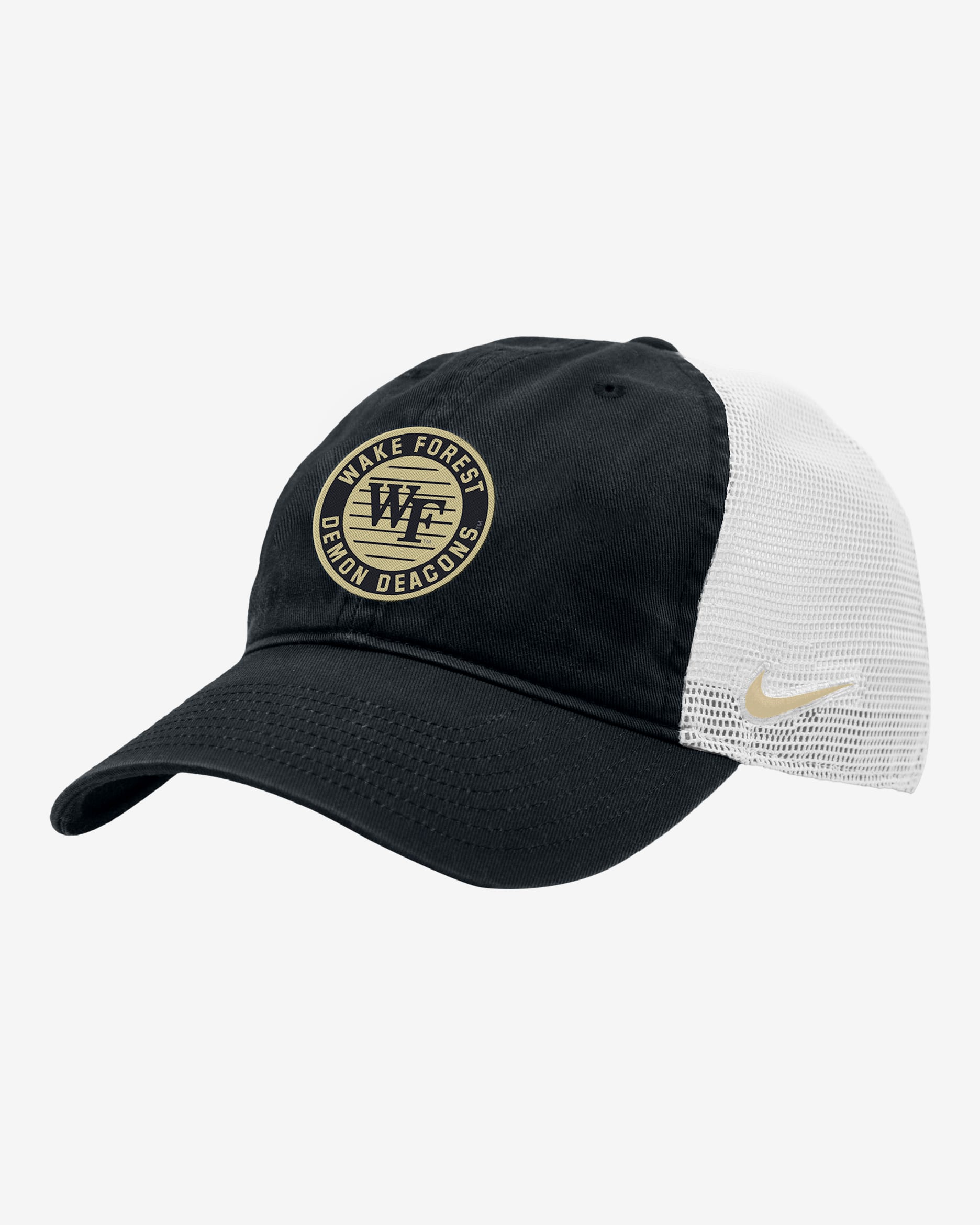 Gorra de rejilla universitaria Nike Wake Forest Heritage86 - Negro
