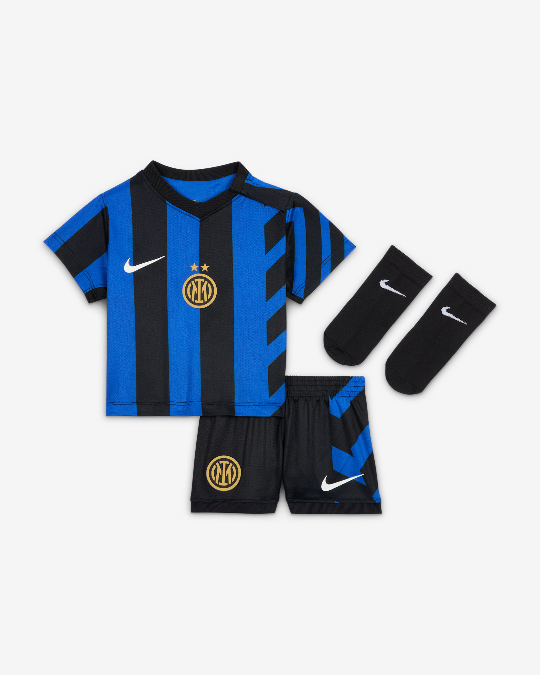 Inter Milan 2024/25 Stadium Home Baby/Toddler Nike Football Replica 3-Piece Kit - Lyon Blue/Black/Lyon Blue/White