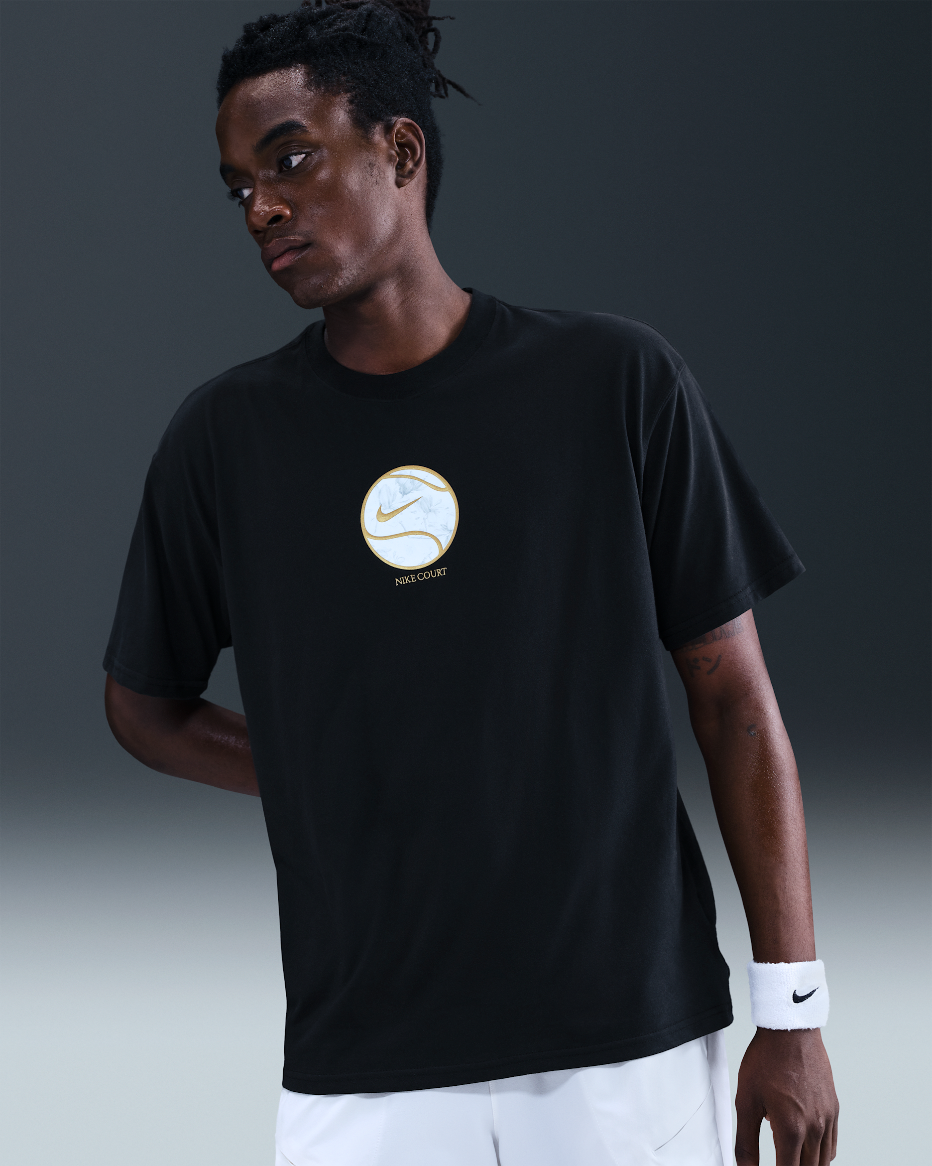 Ανδρικό T-Shirt Dri-FIT Max90 NikeCourt - Μαύρο