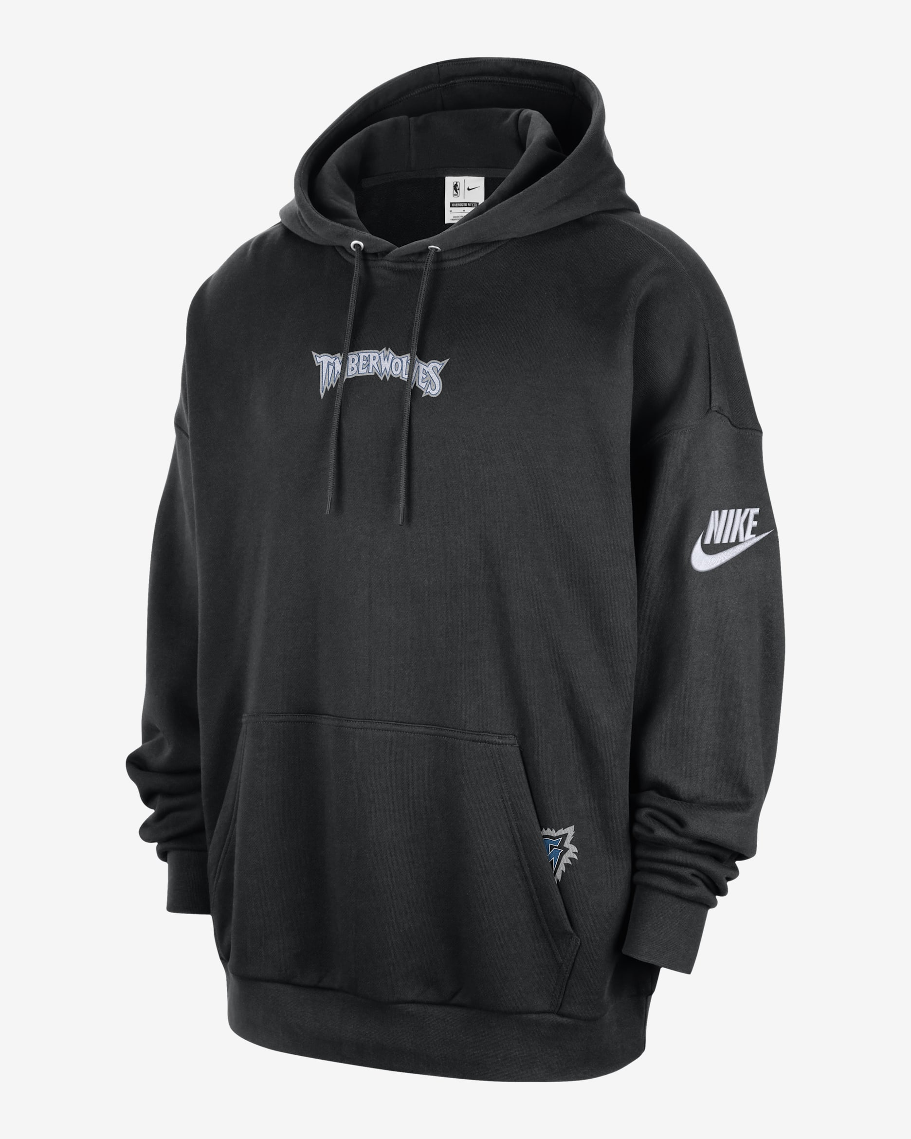 Minnesota Timberwolves 2025/26 Hardwood Classics Men's Nike Club NBA Premium Pull-Over Hoodie - Black