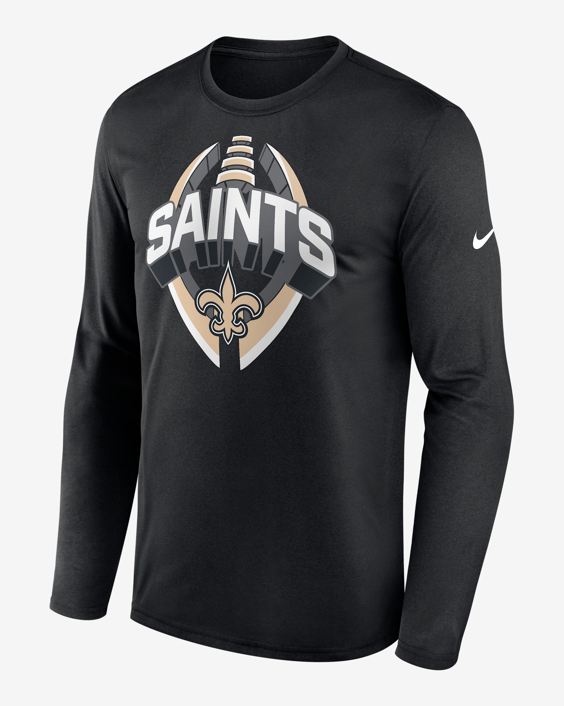 New Orleans Saints Legend Icon Men's Nike Dri-FIT NFL Long-Sleeve T-Shirt - Black