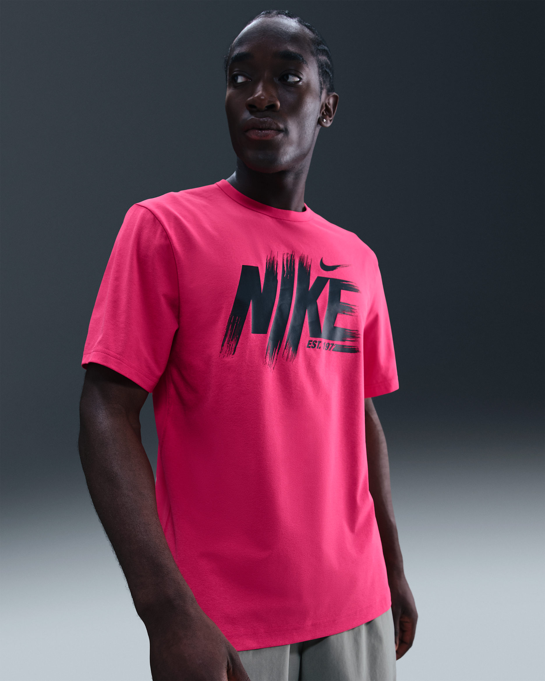 Nike Hyverse Men's Dri-FIT UV Training Top - Rush Pink/Black
