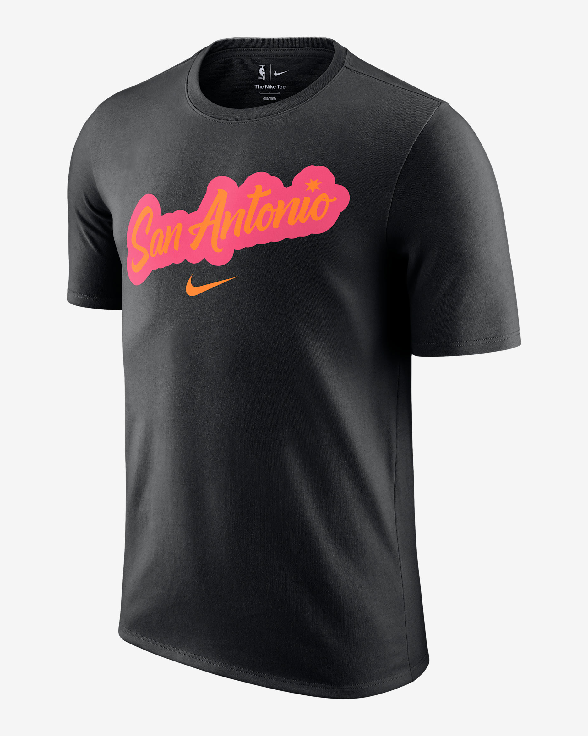 Playera Nike NBA para hombre San Antonio Spurs Essential City Edition - Negro