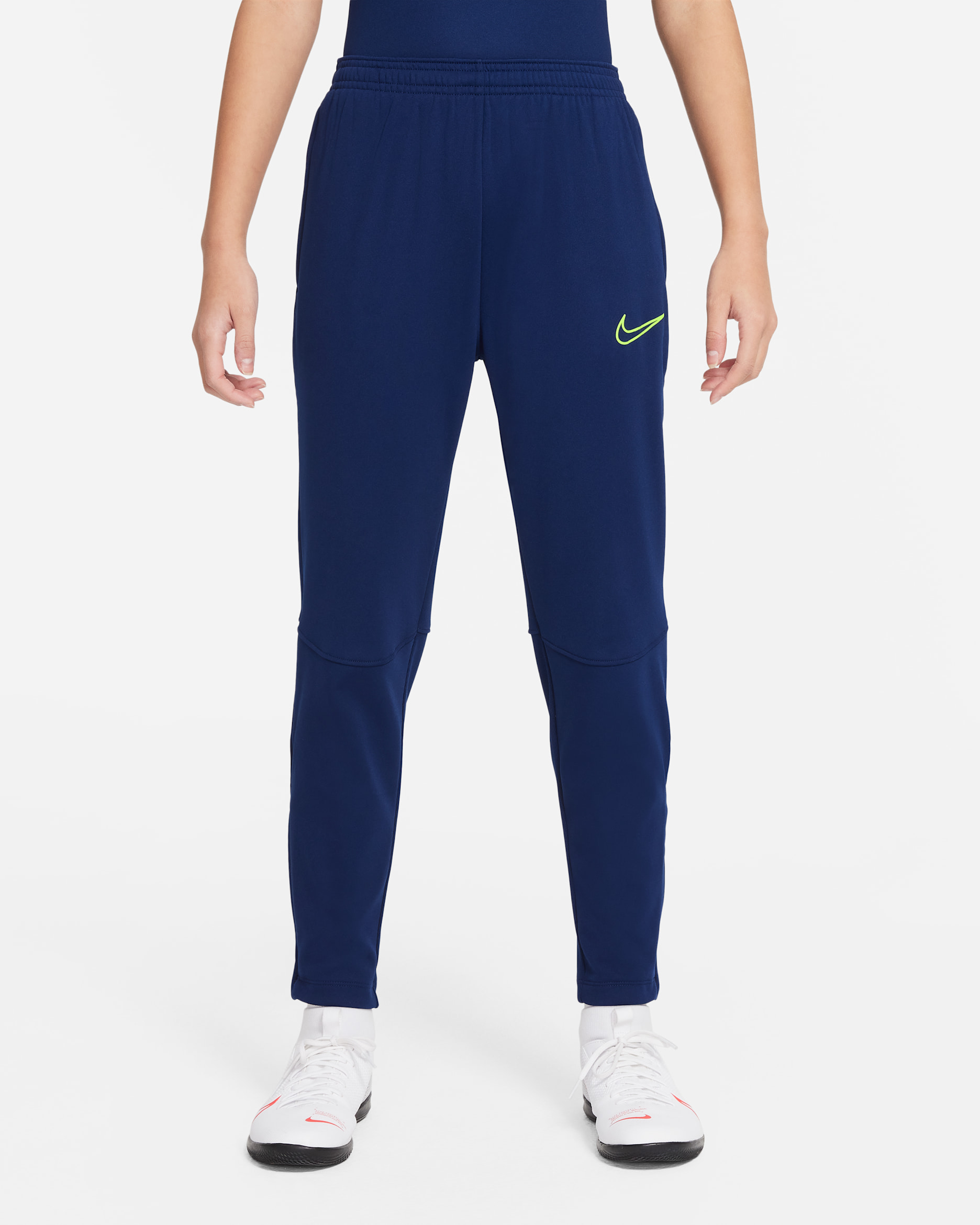 Nike Therma-FIT Academy Winter Warrior Older Kids' Knit Football Pants - Blue Void/Volt