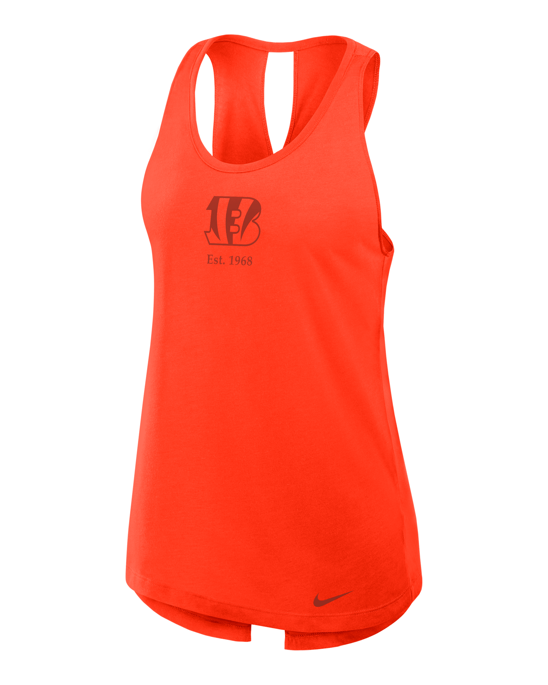 Camiseta de tirantes Nike Dri-FIT de la NFL para mujer Cincinnati Bengals Established - Naranja