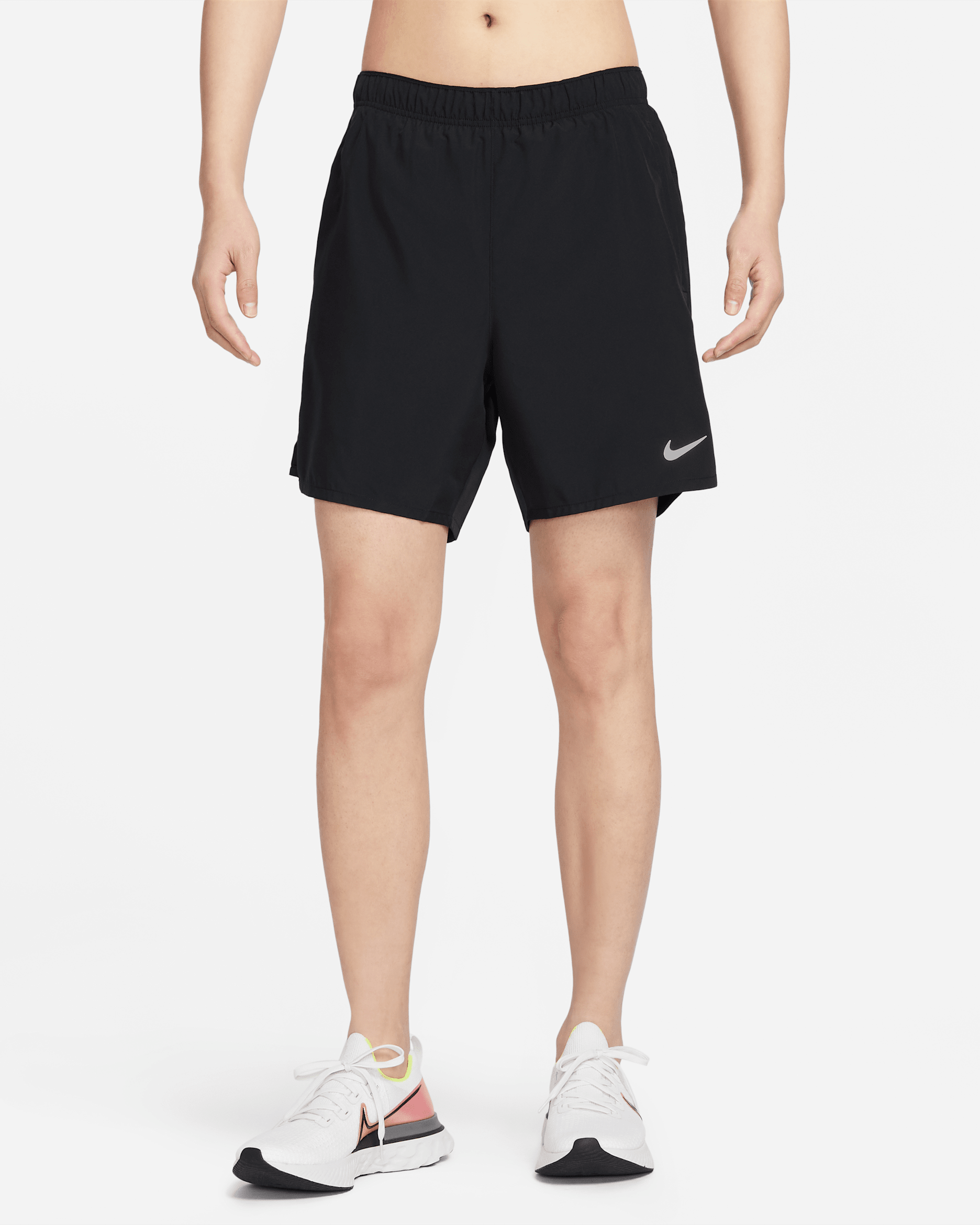 Nike Dri-FIT Challenger Men's 18cm (approx.) 2-in-1 Versatile Shorts - Black/Black/Black