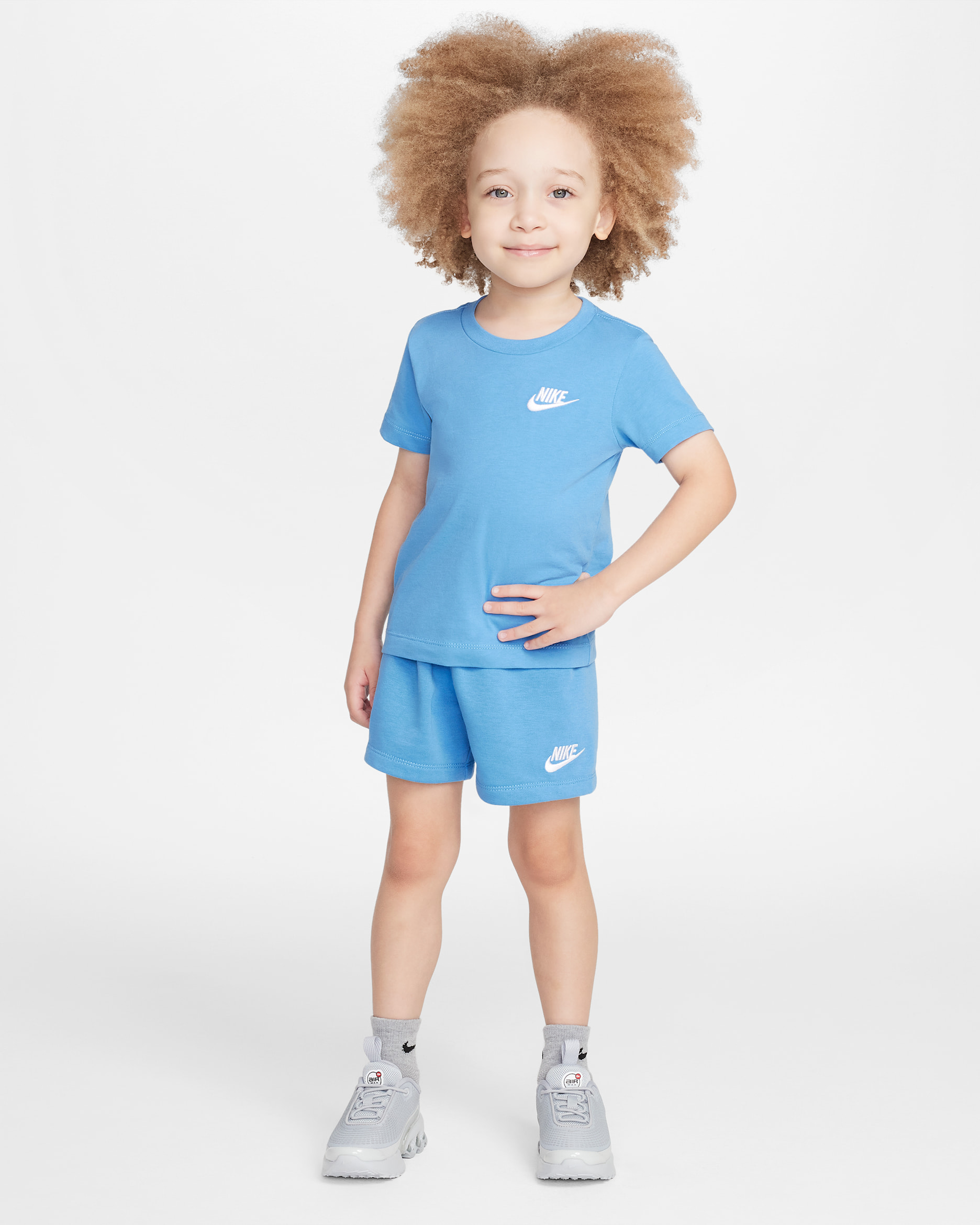 Nike Toddler 2-Piece Knit Shorts Set - Blue Beyond