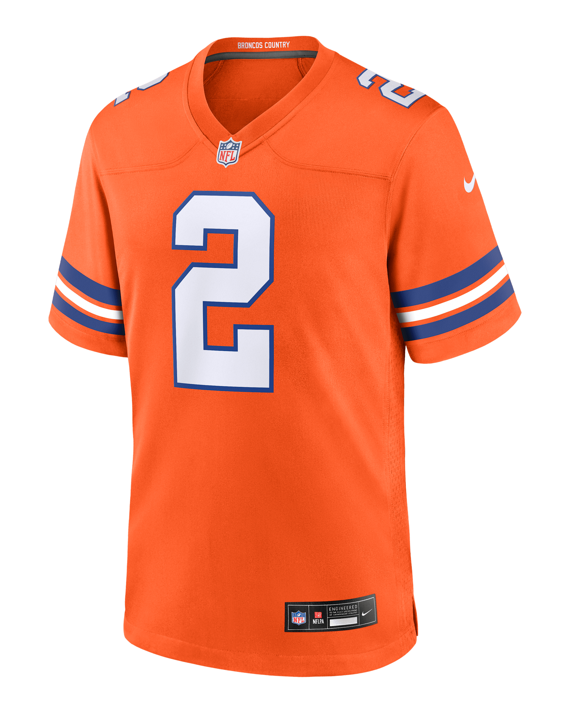 Patrick Surtain II Denver Broncos Men's Nike NFL Game Football Jersey - Orange