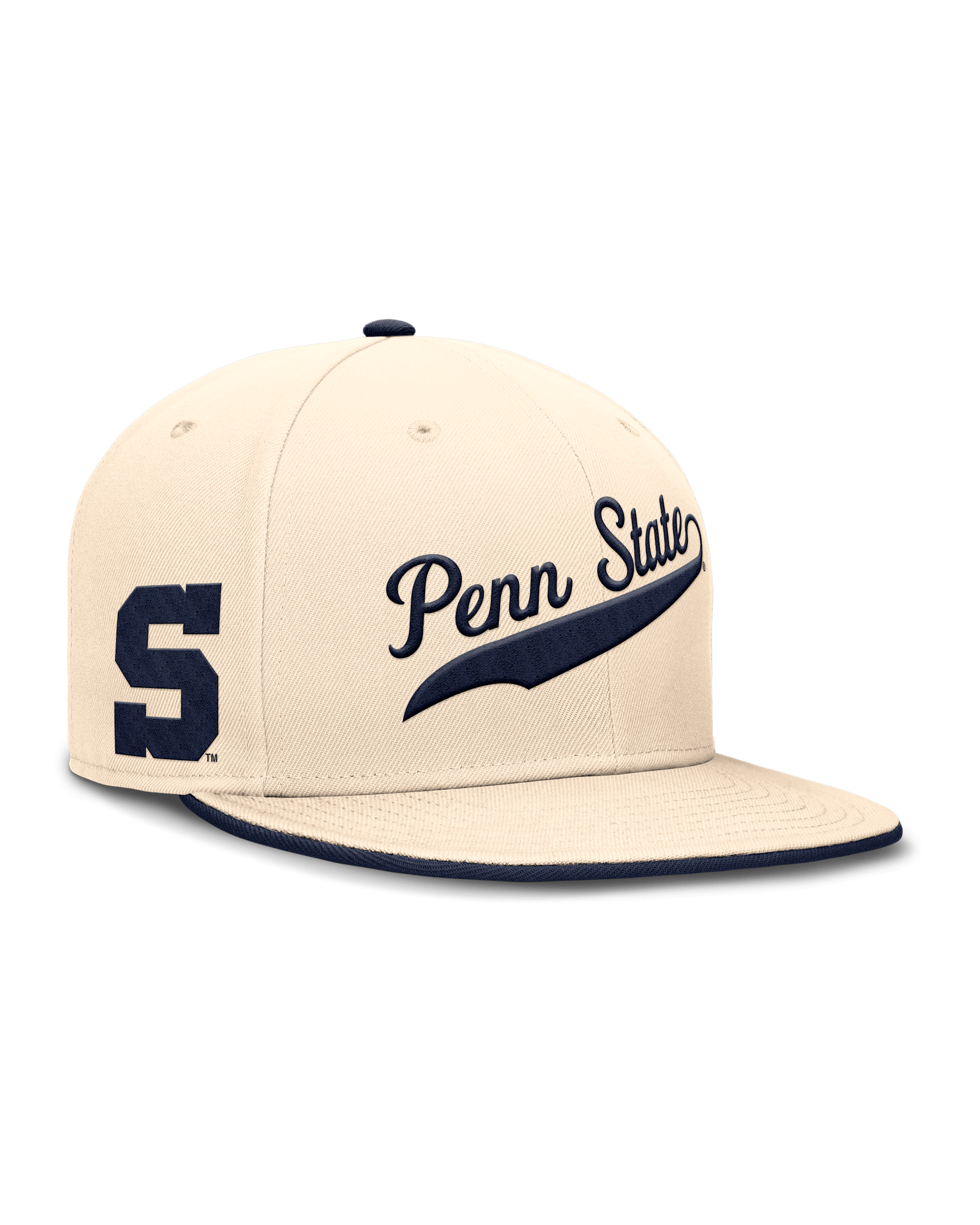 Penn State Nittany Lions Primetime True Men's Nike Dri-FIT College Fitted Hat - Natural