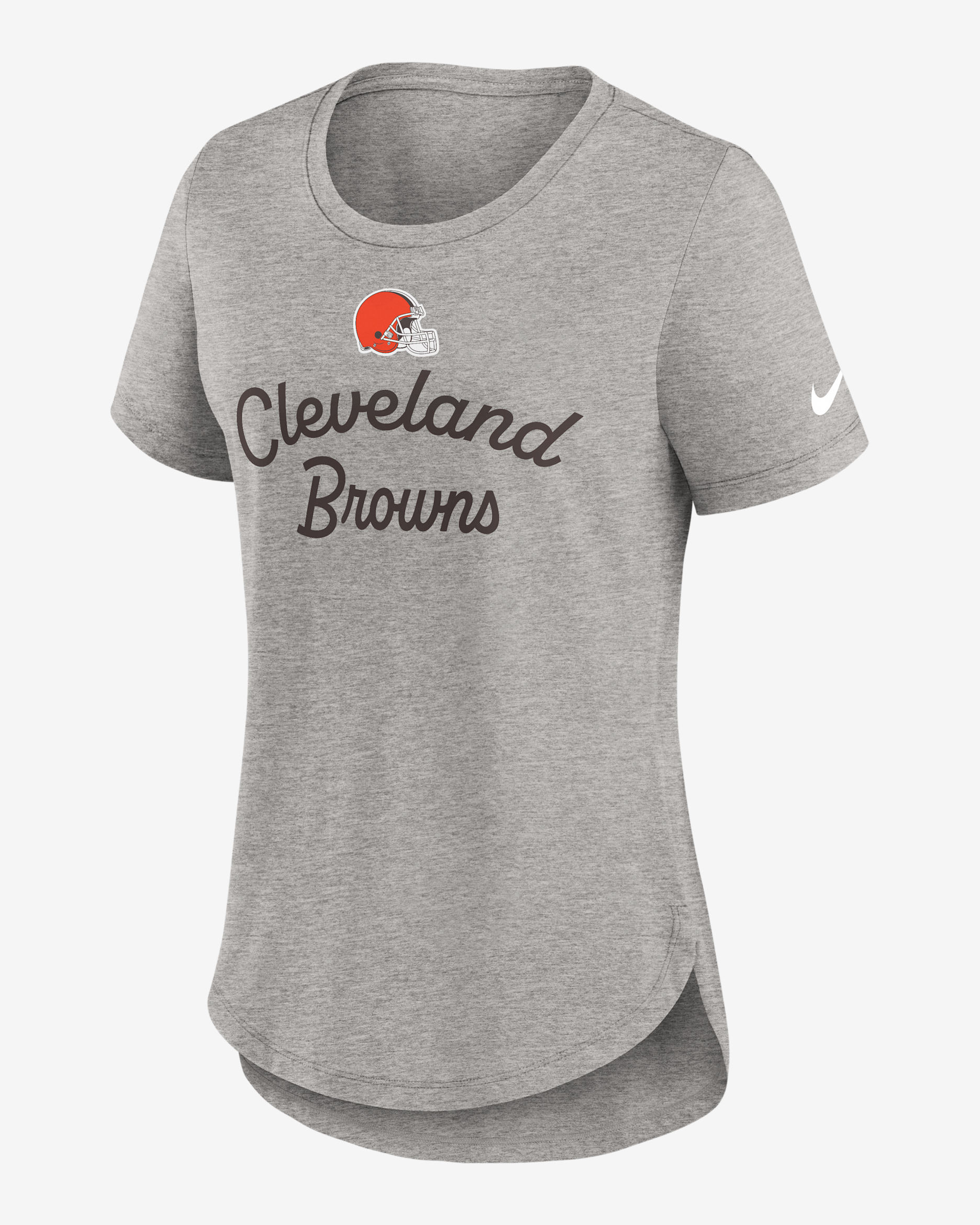 Playera Nike de la NFL para mujer Cleveland Browns Script - Gris