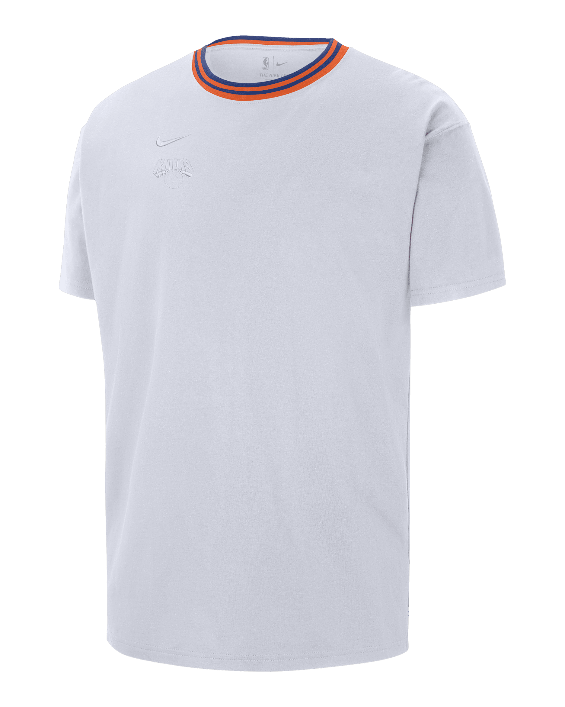 New York Knicks Courtside City Edition Premium Men's Nike NBA Max90 T-Shirt - White