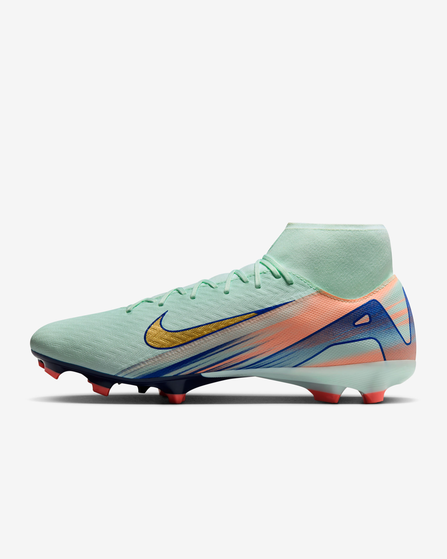 Nike Superfly 10 Academy Mercurial Dream Speed MG high top voetbalschoenen (meerdere ondergronden) - Barely Green/Crimson Pulse/Metallic Gold Coin
