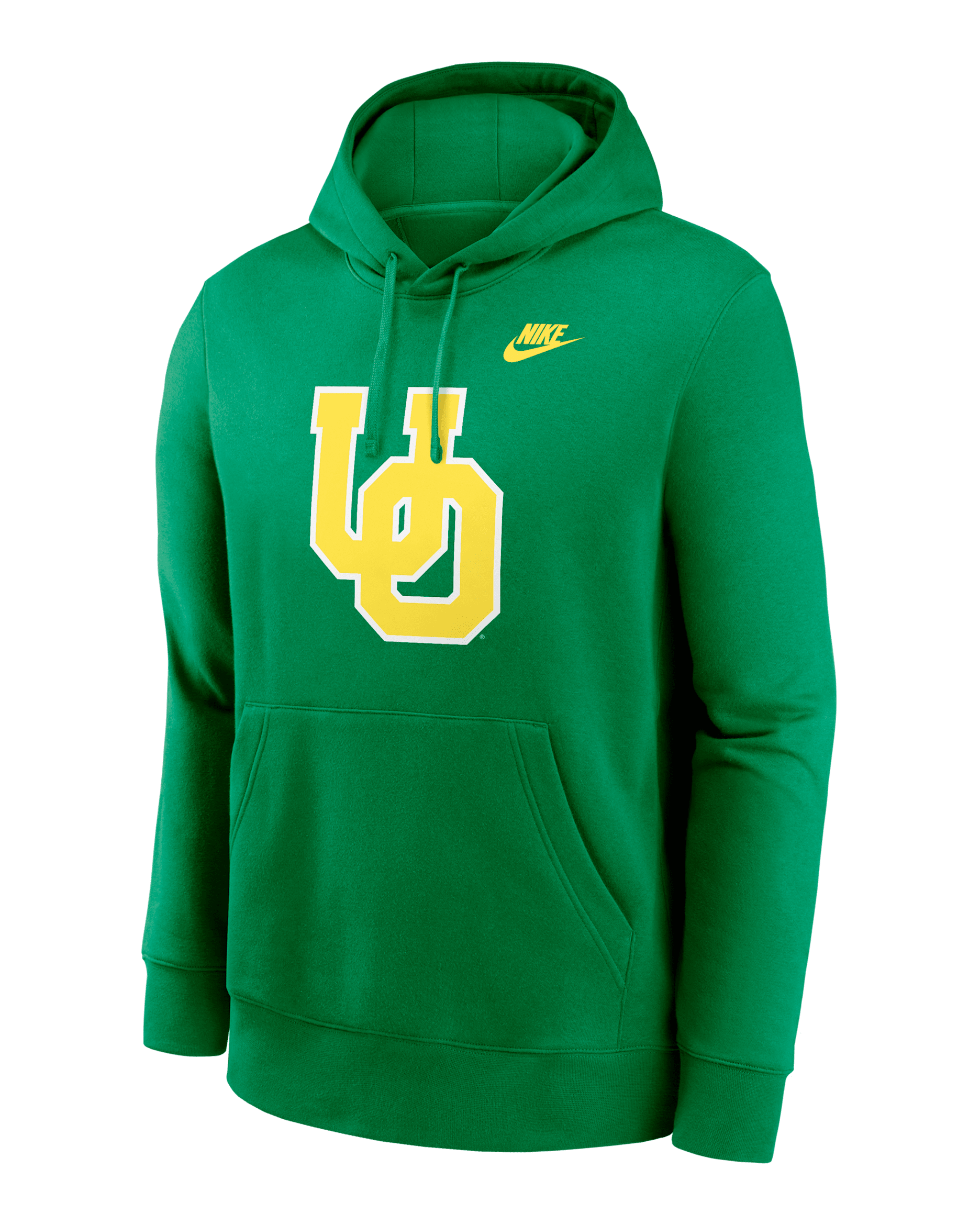 Sudadera con gorro sin cierre universitaria Nike para hombre Oregon Legacy Club Primary Logo - Verde