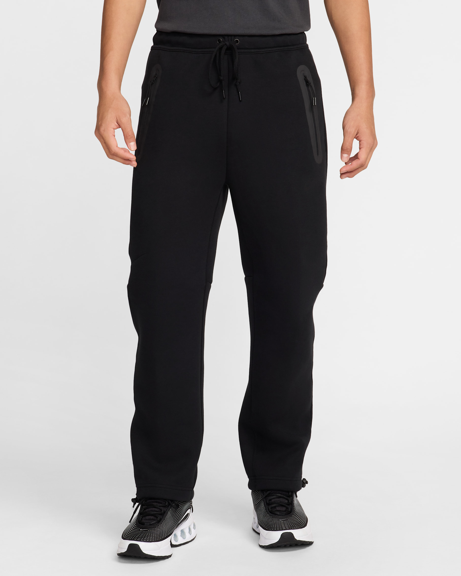 Nike Tech Men's Fleece Open-Hem Pants - Black/Black