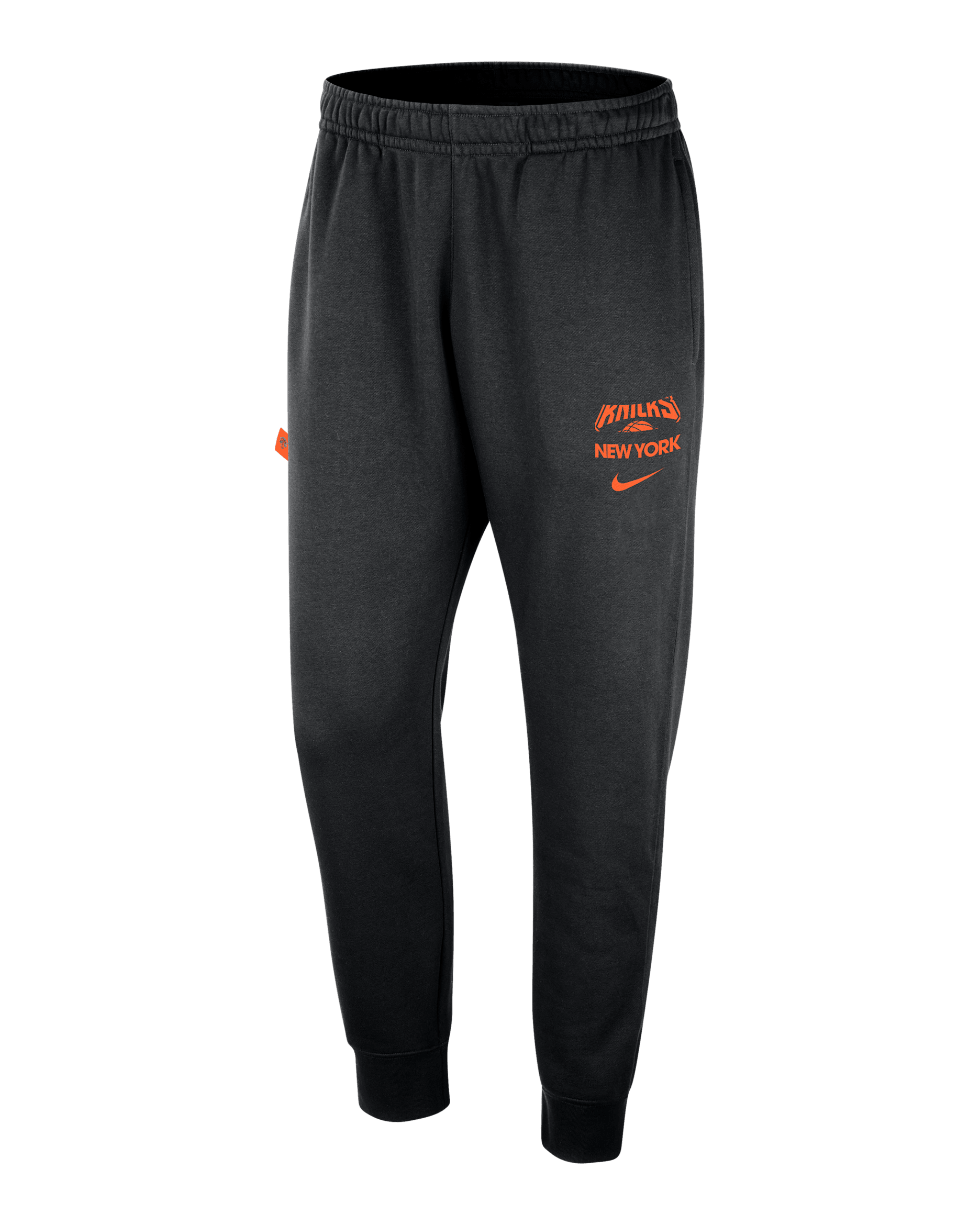 New York Knicks Club Courtside Men's Nike NBA Joggers - Black/Brilliant Orange