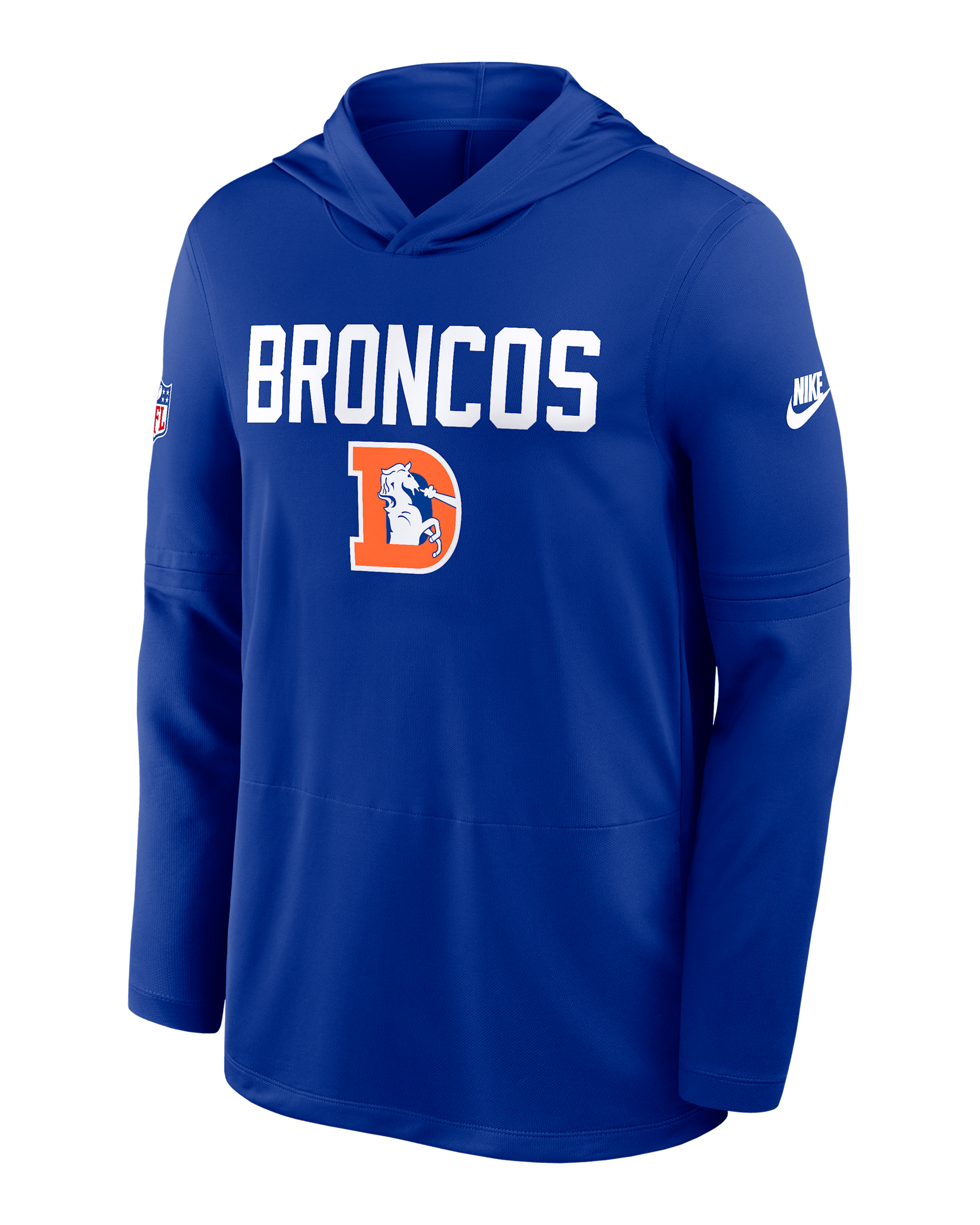 Denver Broncos Pass Accuracy Men's Nike Dri-FIT NFL Long-Sleeve Hooded Top - Royal