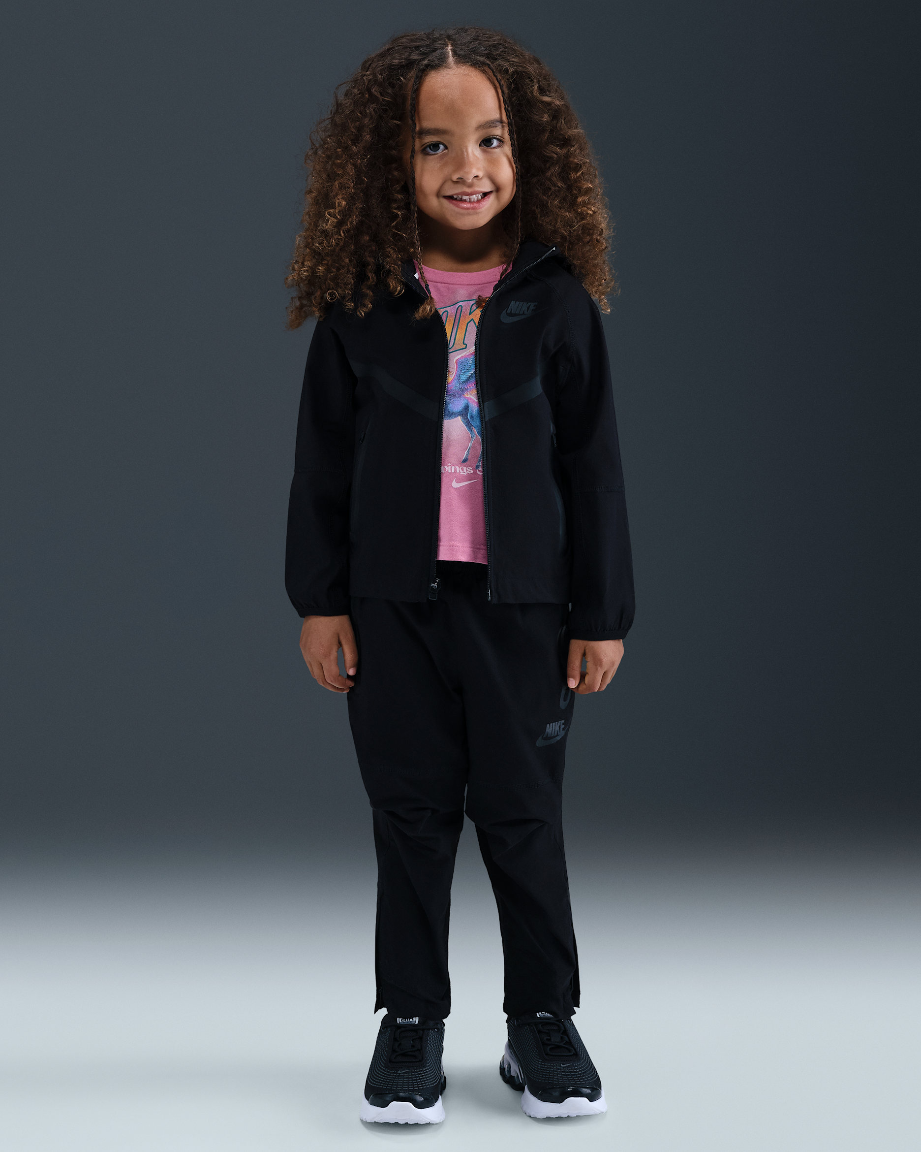 Nike Dri-FIT Toddler Tech Woven 2-Piece Set - Black