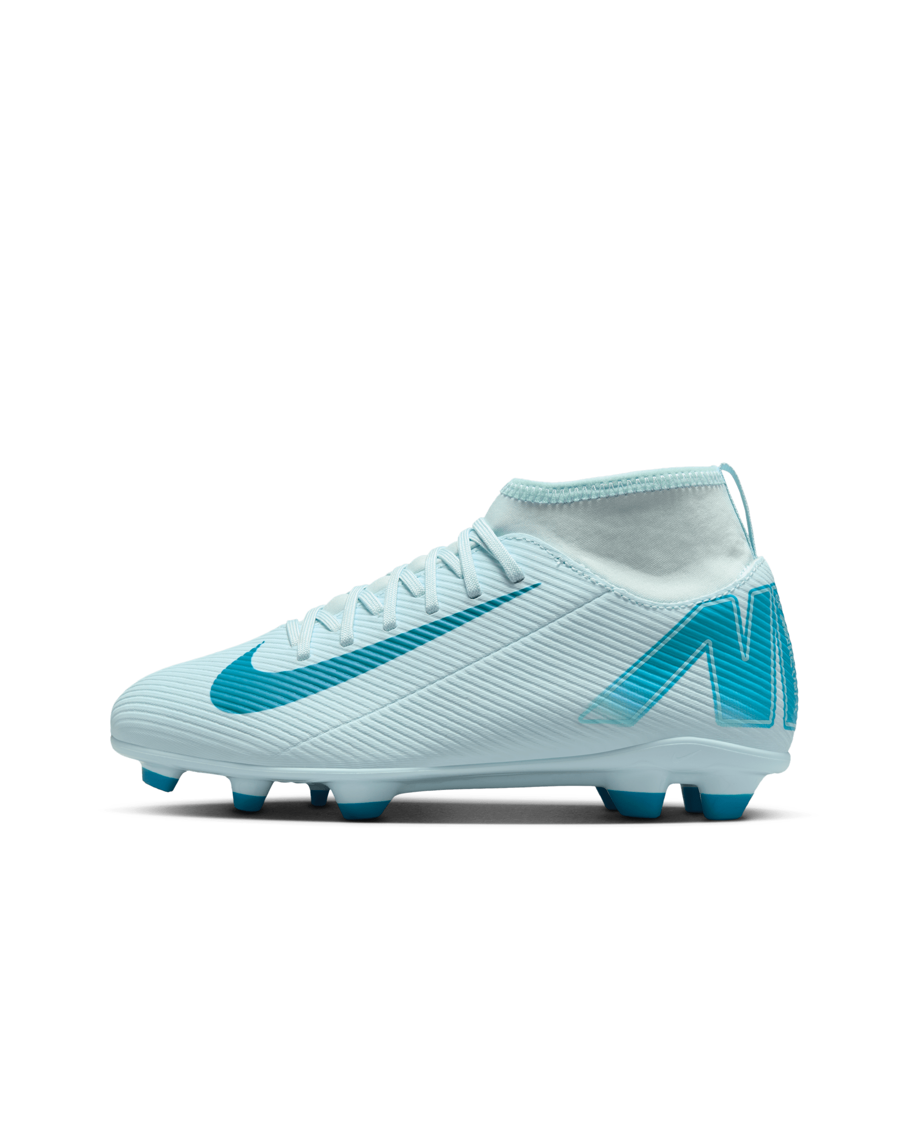 Nike Jr. Mercurial Superfly 10 Club Younger/Older Kids' Multi-Ground High-Top Football Boot - Glacier Blue/Blue Orbit