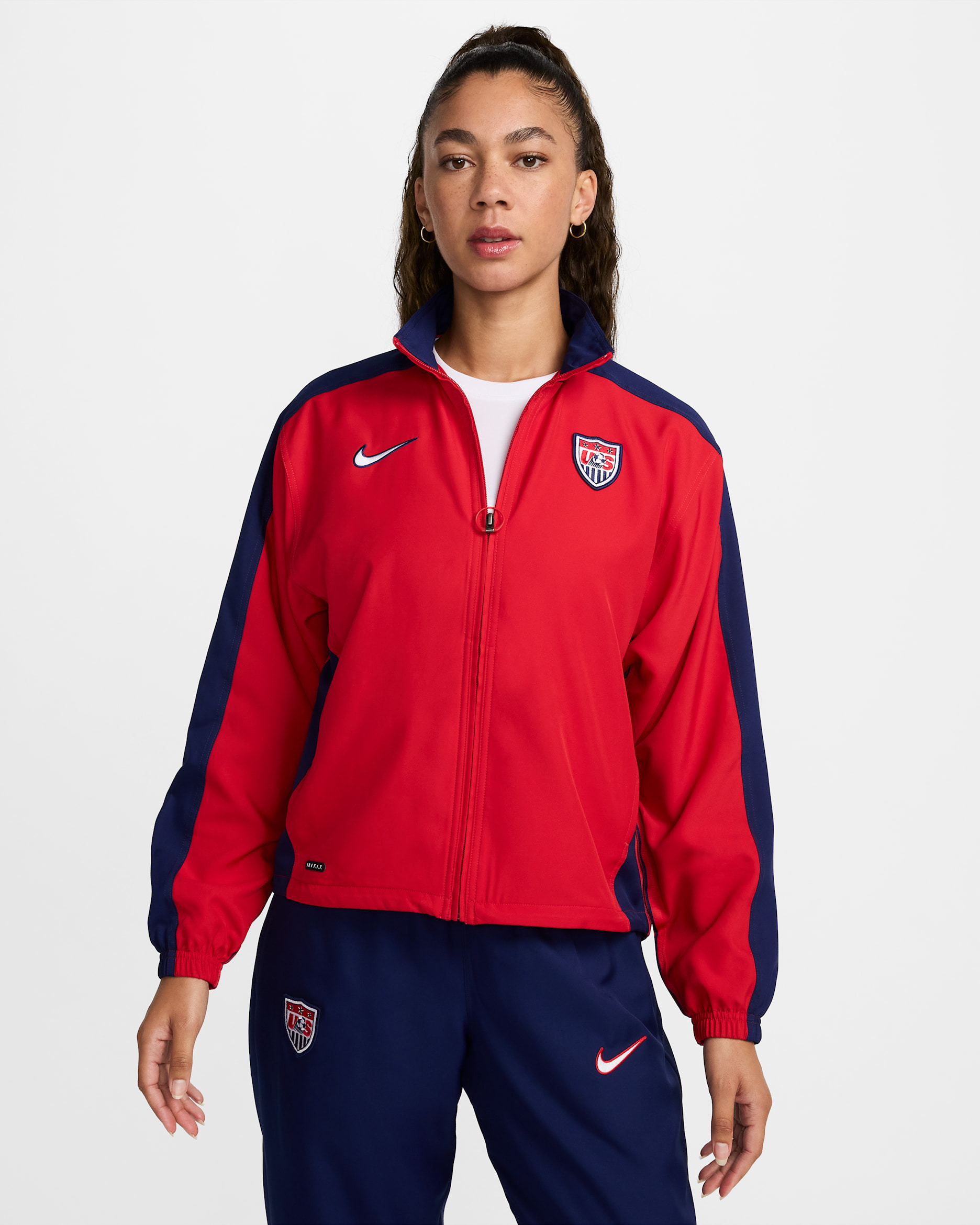 USWNT 1999 Reissue Women's Nike Soccer Replica Track Jacket - University Red/Loyal Blue/White