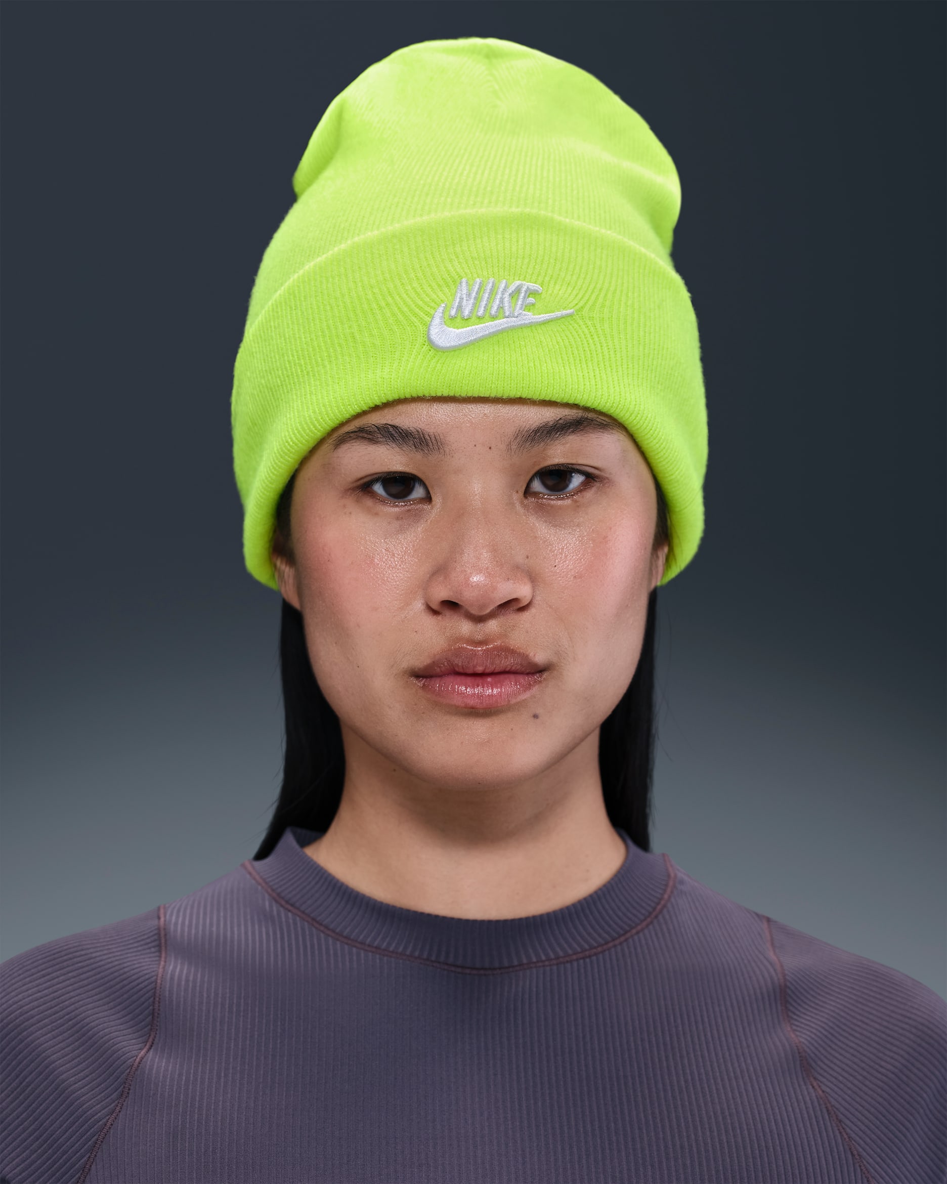 Nike Peak Futura Beanie - Volt/White
