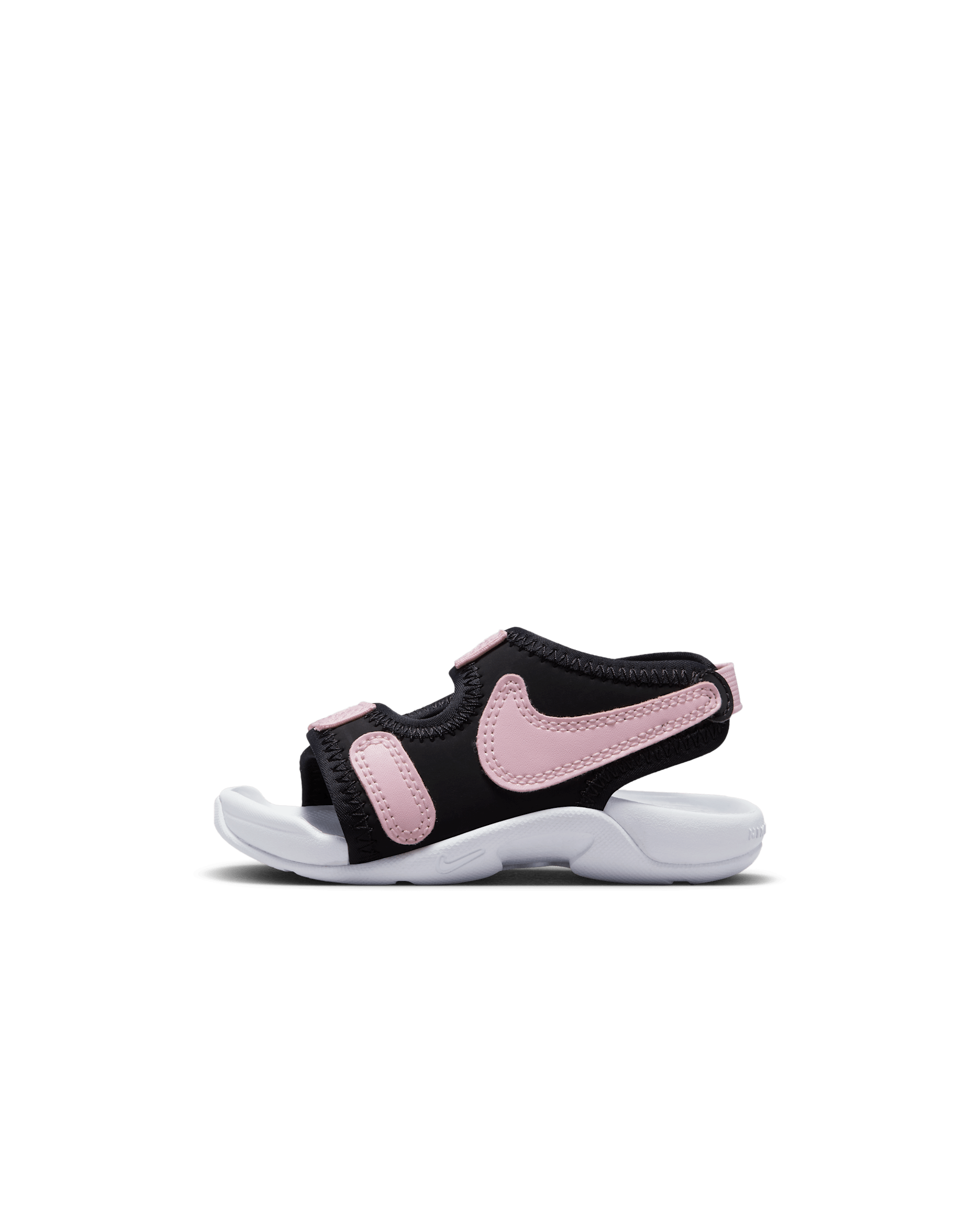 Nike Sunray Adjust 6 Baby/Toddler Slides - Black/White/Pink Foam