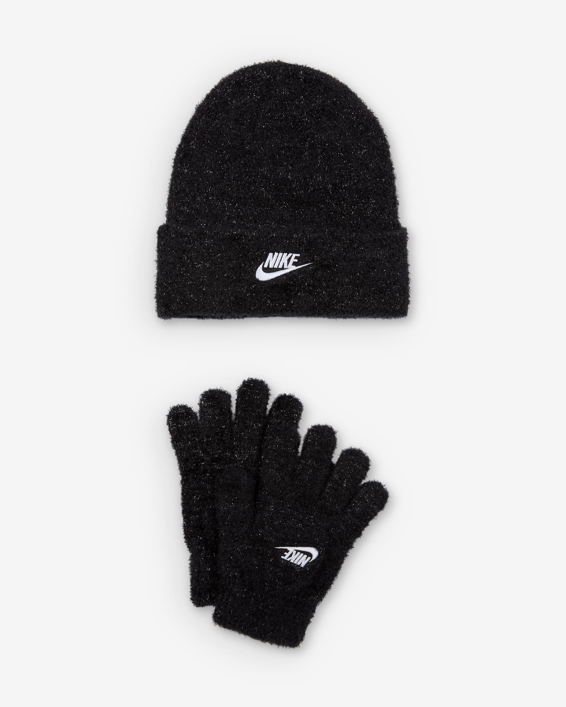 Conjunto de gorro de dos piezas Twinkle Cozy Apex para niño talla grande Nike - Negro