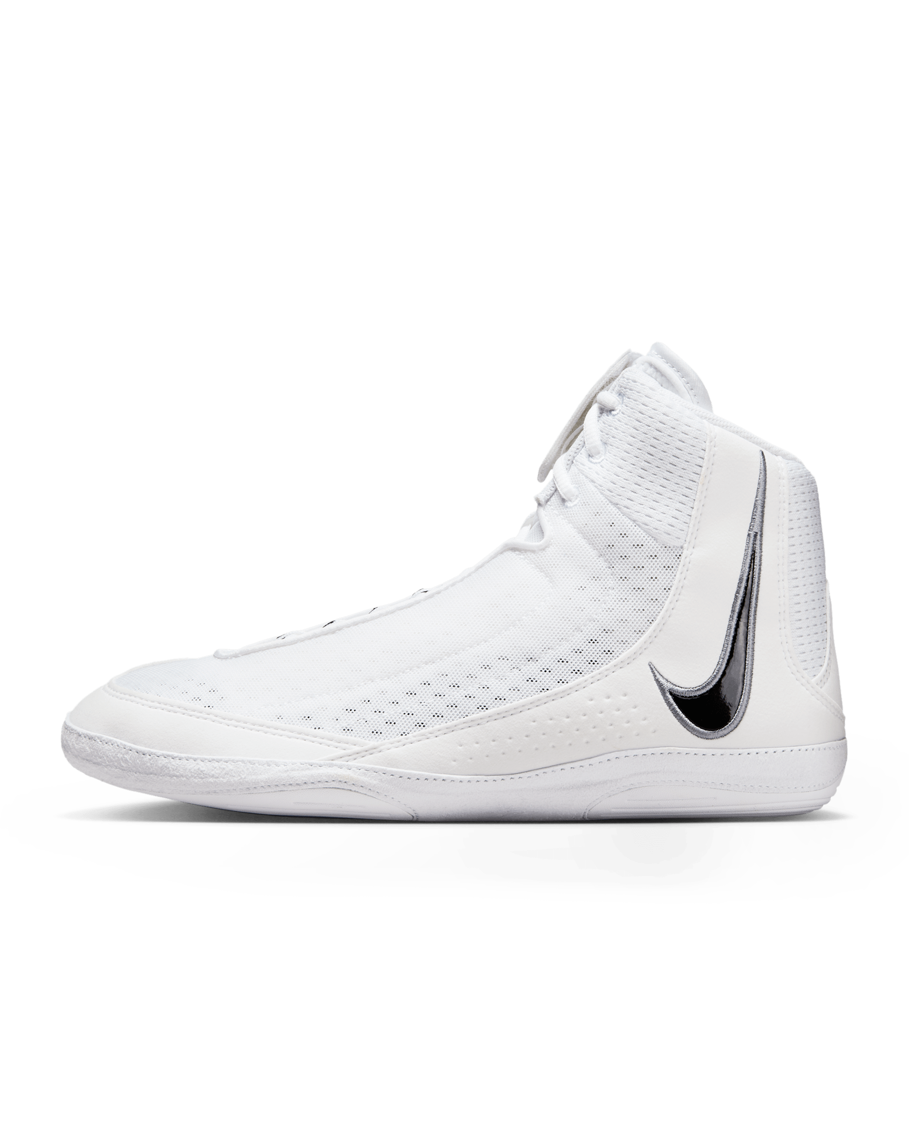 Nike Inflict 4 Wrestling Shoes - White/White/Black