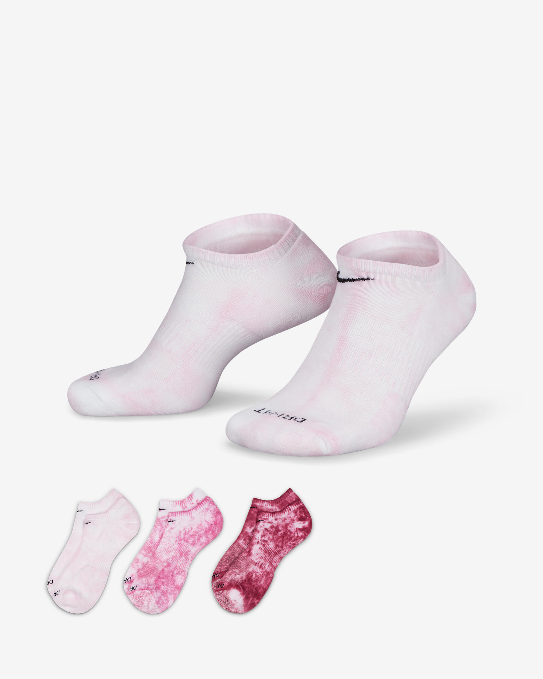 Nike Everyday Plus Cushioned No-Show Socks (3 Pairs) - Multi-Colour