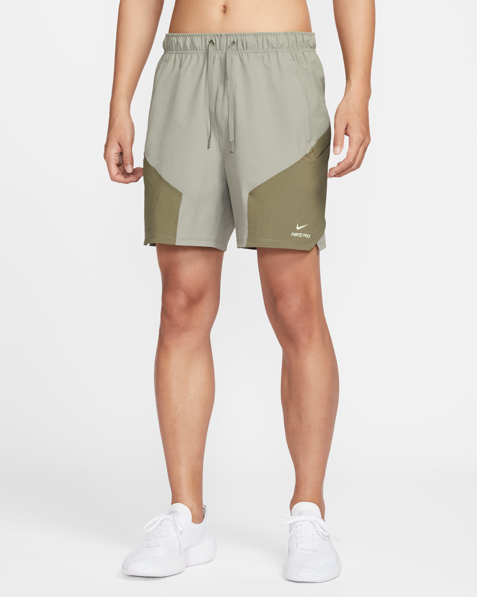 Nike Pro Training Men's Dri-FIT ADV 15cm (approx.) Shorts - Light Army/Medium Olive/Light Liquid Lime