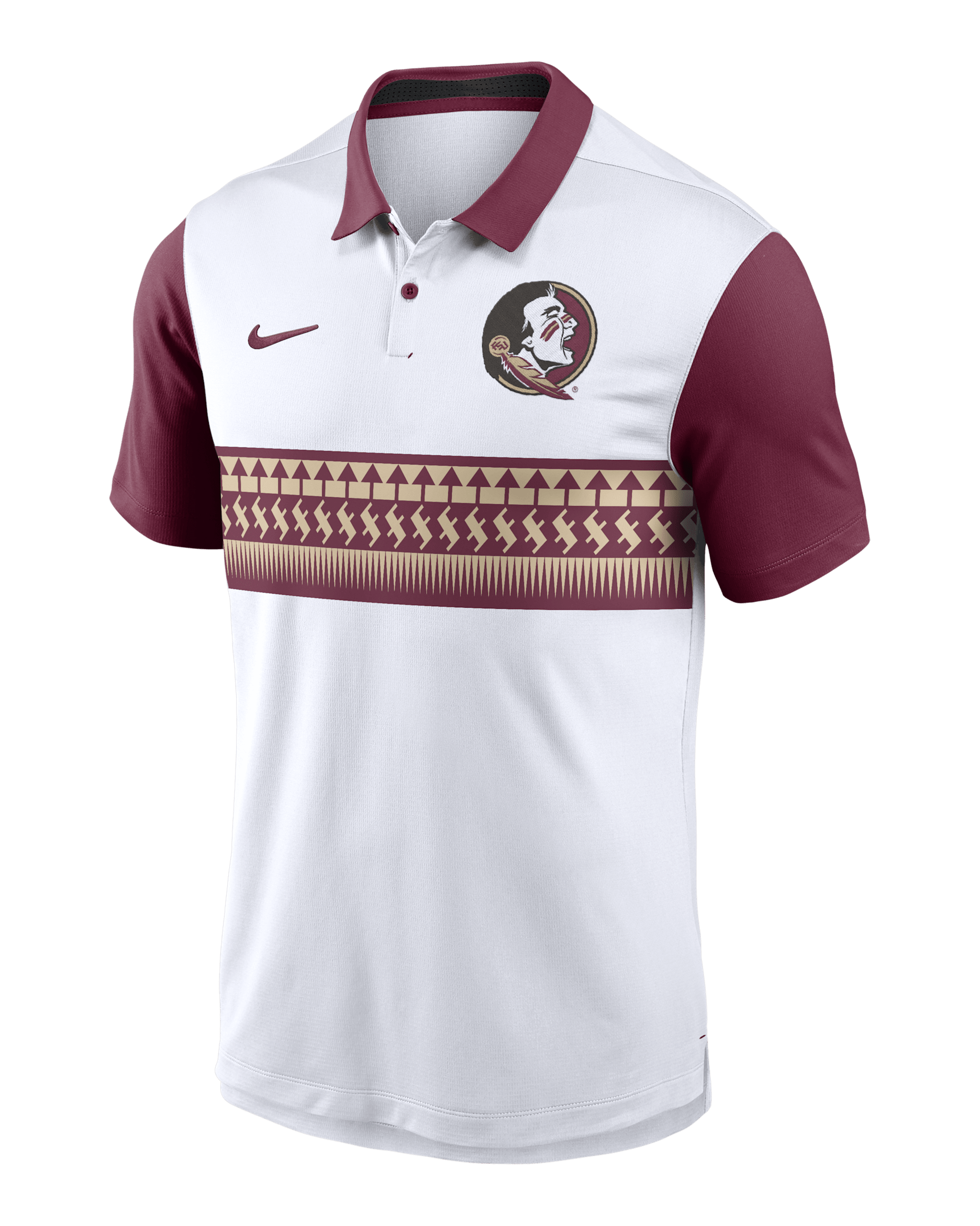 Florida State Seminoles Primetime Campus Vapor Men's Nike Dri-FIT College Polo - White