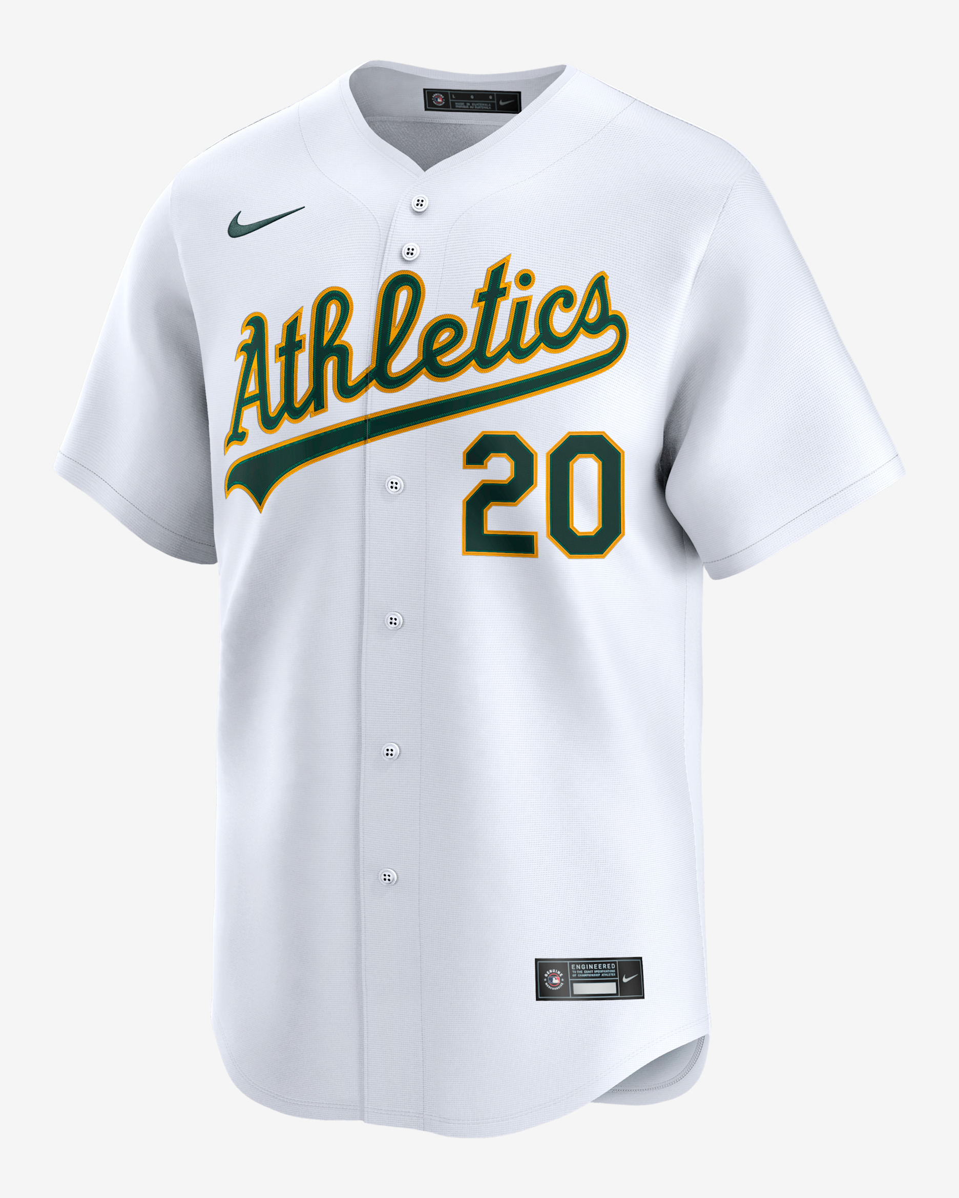 Jersey Nike Dri-FIT ADV de la MLB Limited para hombre Zack Gelof Athletics - Blanco