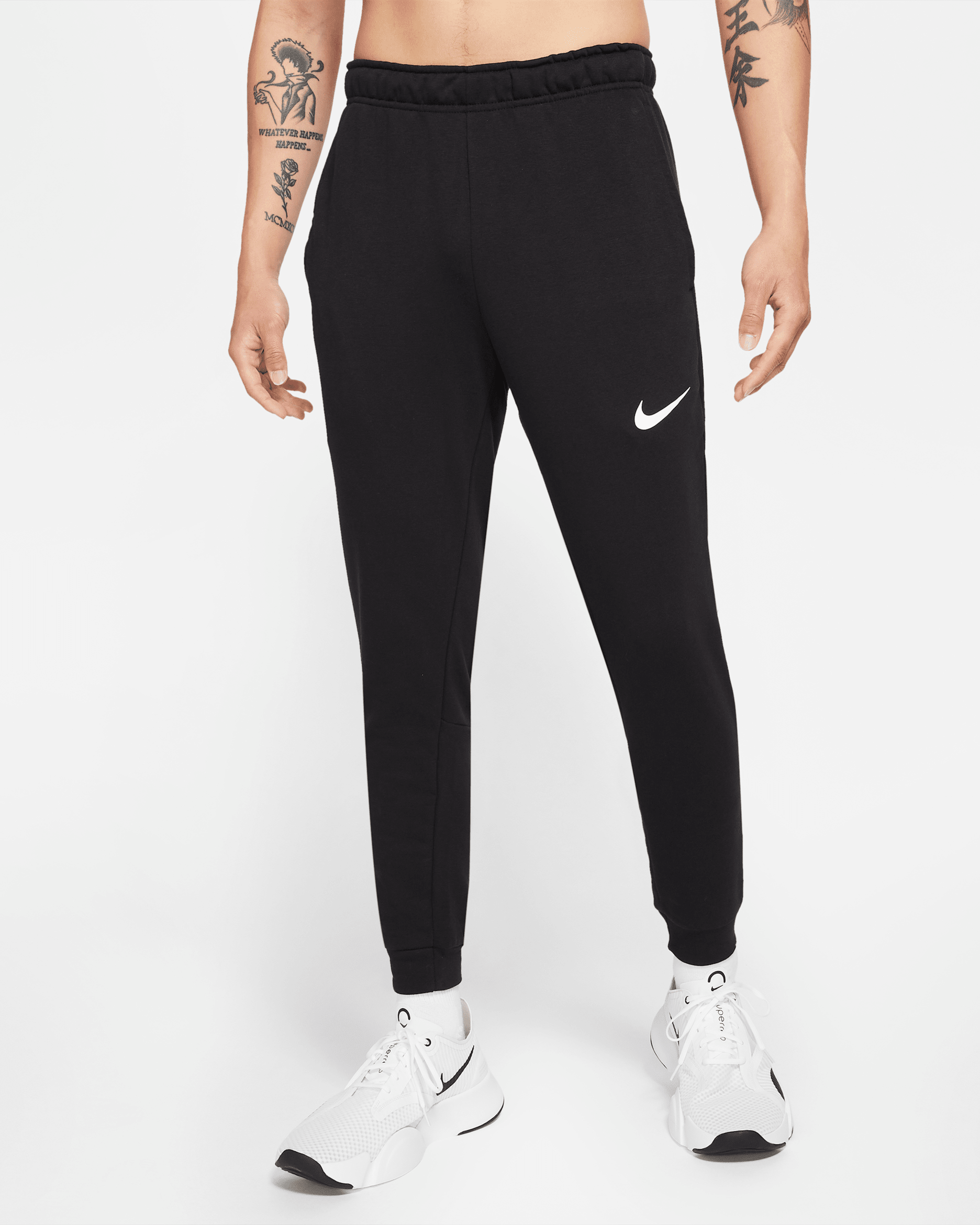 Nike Dri-FIT Men's Tapered Training Pants - Black/White