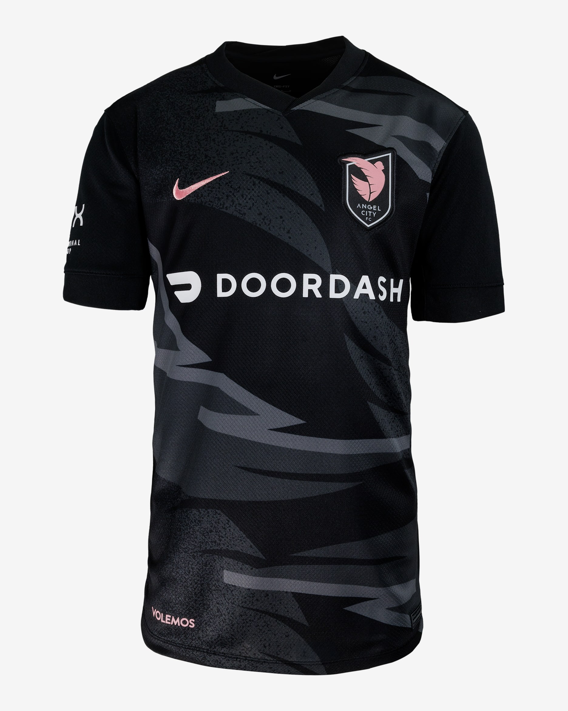 Angel City FC 2025 Stadium Home Big Kids' Nike Dri-FIT NWSL Replica Jersey - Black/Anthracite