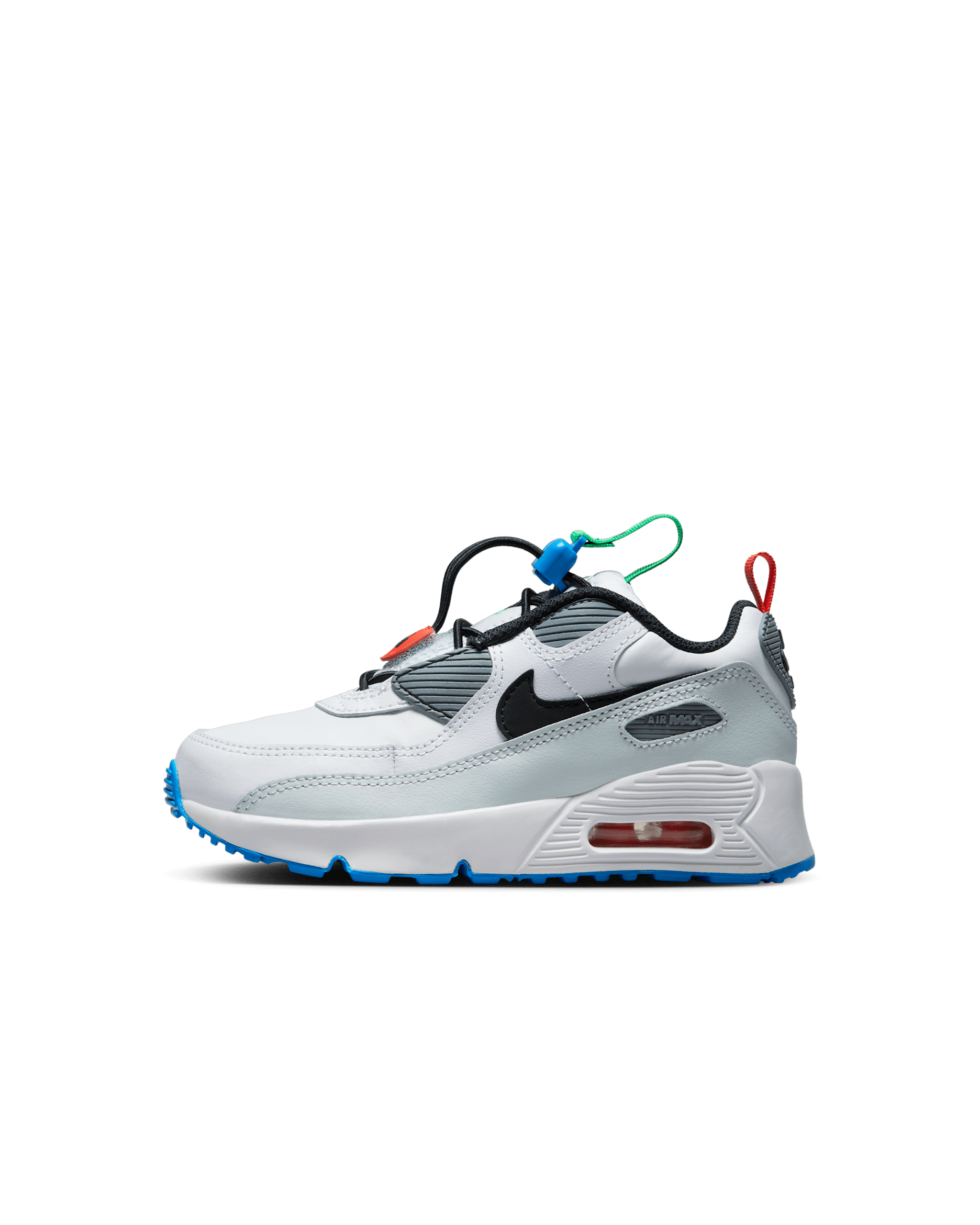 Nike Air Max 90 Toggle 小童鞋款 - 白色/Pure Platinum/Stadium Green/黑色