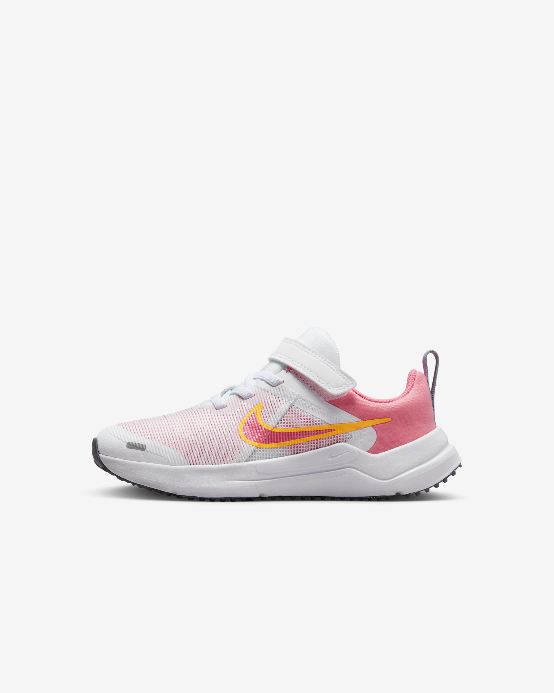 Nike Downshifter 12 Younger Kids' Shoes - White/Coral Chalk/Sea Coral/Laser Orange