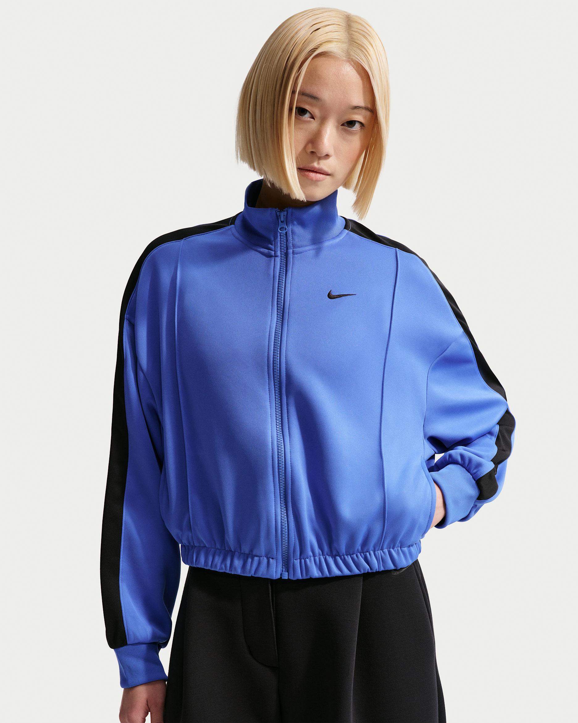 나이키 스포츠웨어 여성용 트랙 재킷 - 라이트 미디엄 블루/블랙/블랙