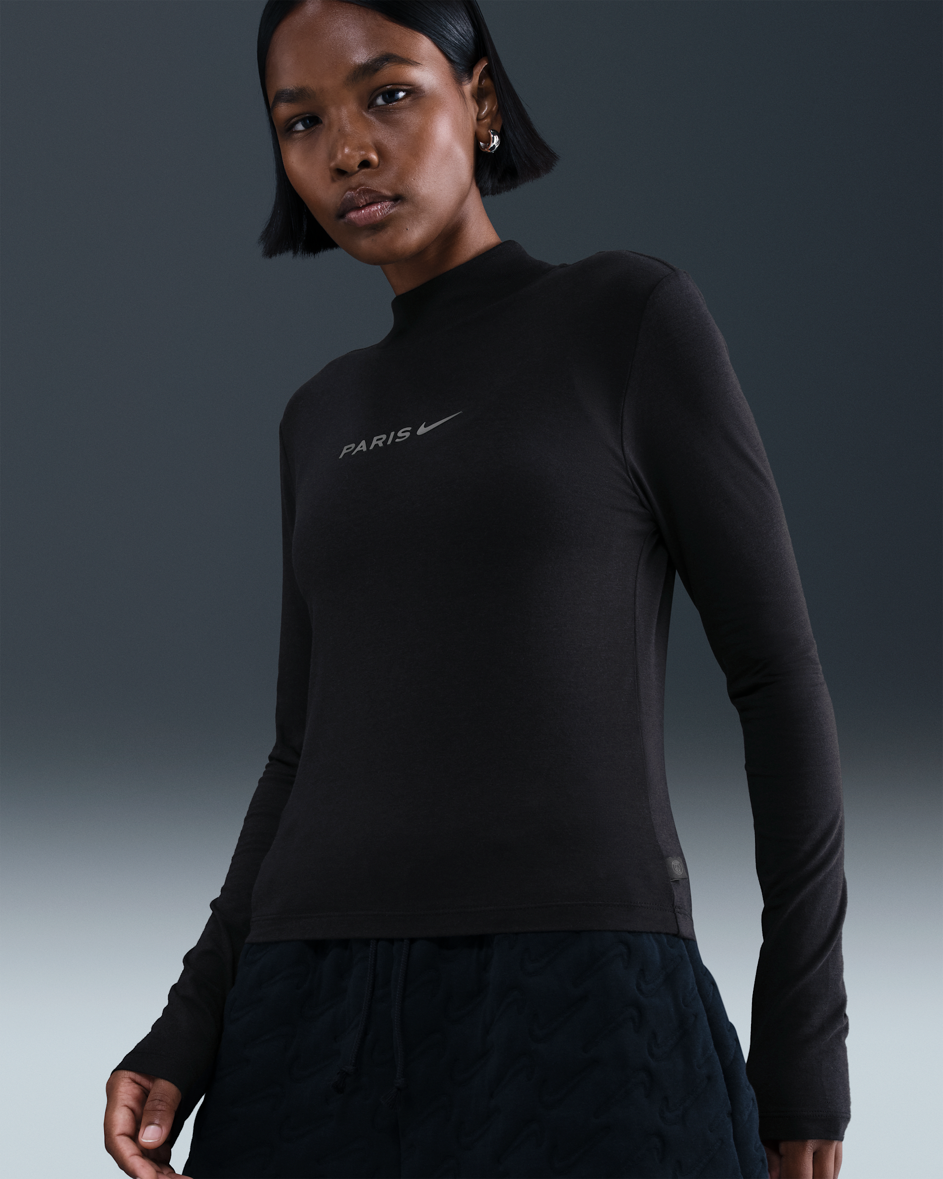 Paris Saint-Germain Women's Nike Soccer Long-Sleeve T-Shirt - Black