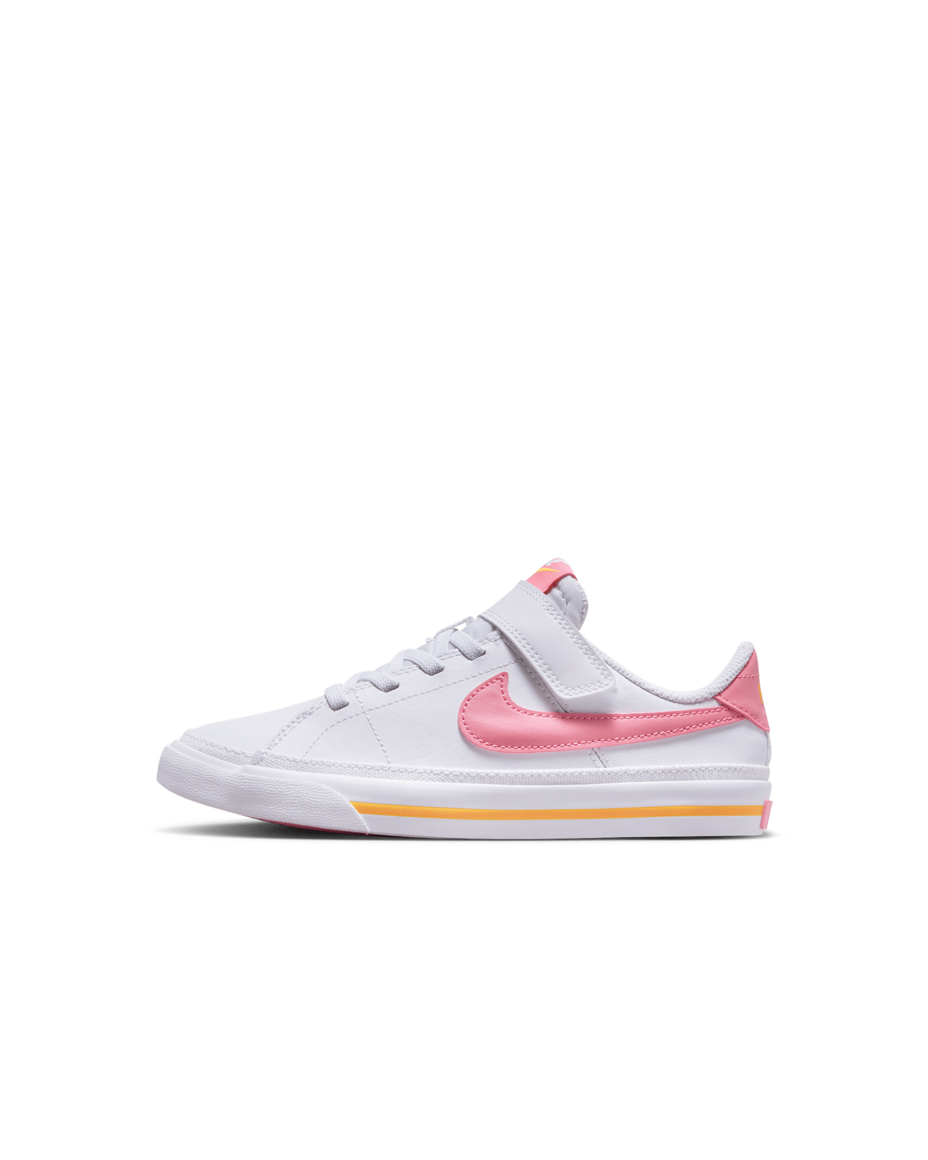 NikeCourt Legacy Younger Kids' Shoes - White/Laser Orange/Coral Chalk