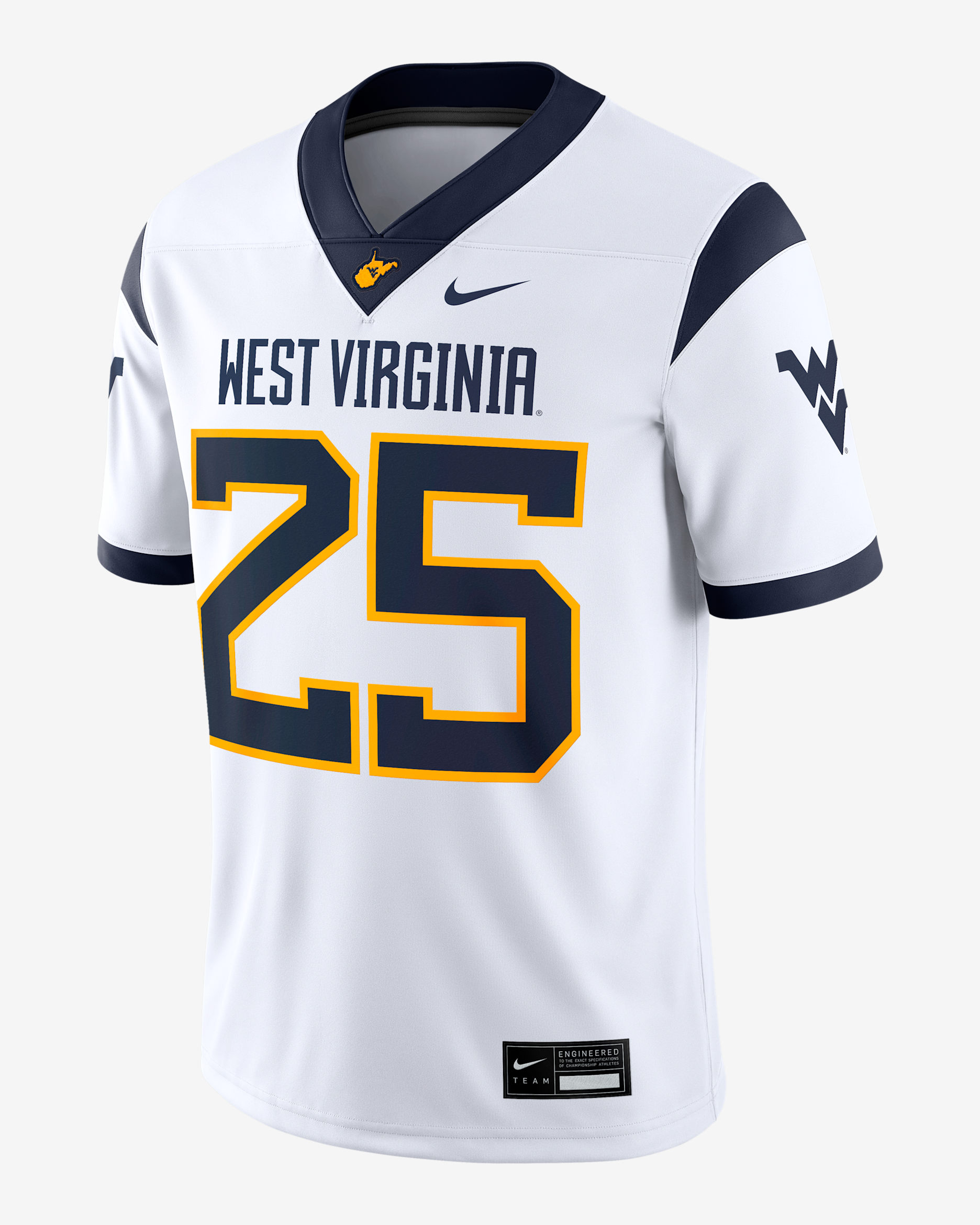 West Virginia Men’s Nike Dri-FIT College Game Jersey - White